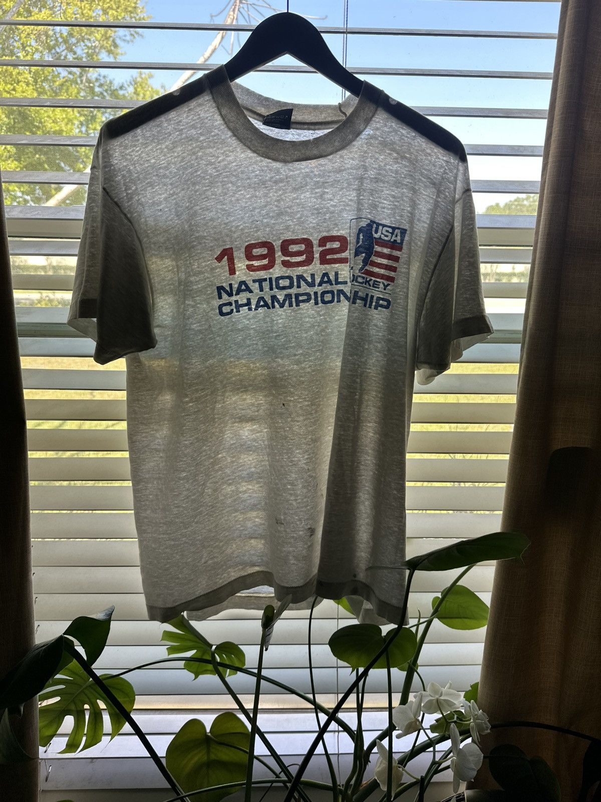 USA Olympics Vintage 90s Hockey USA National Champions tee Size US XL / EU 56 / 4 - 8 Thumbnail