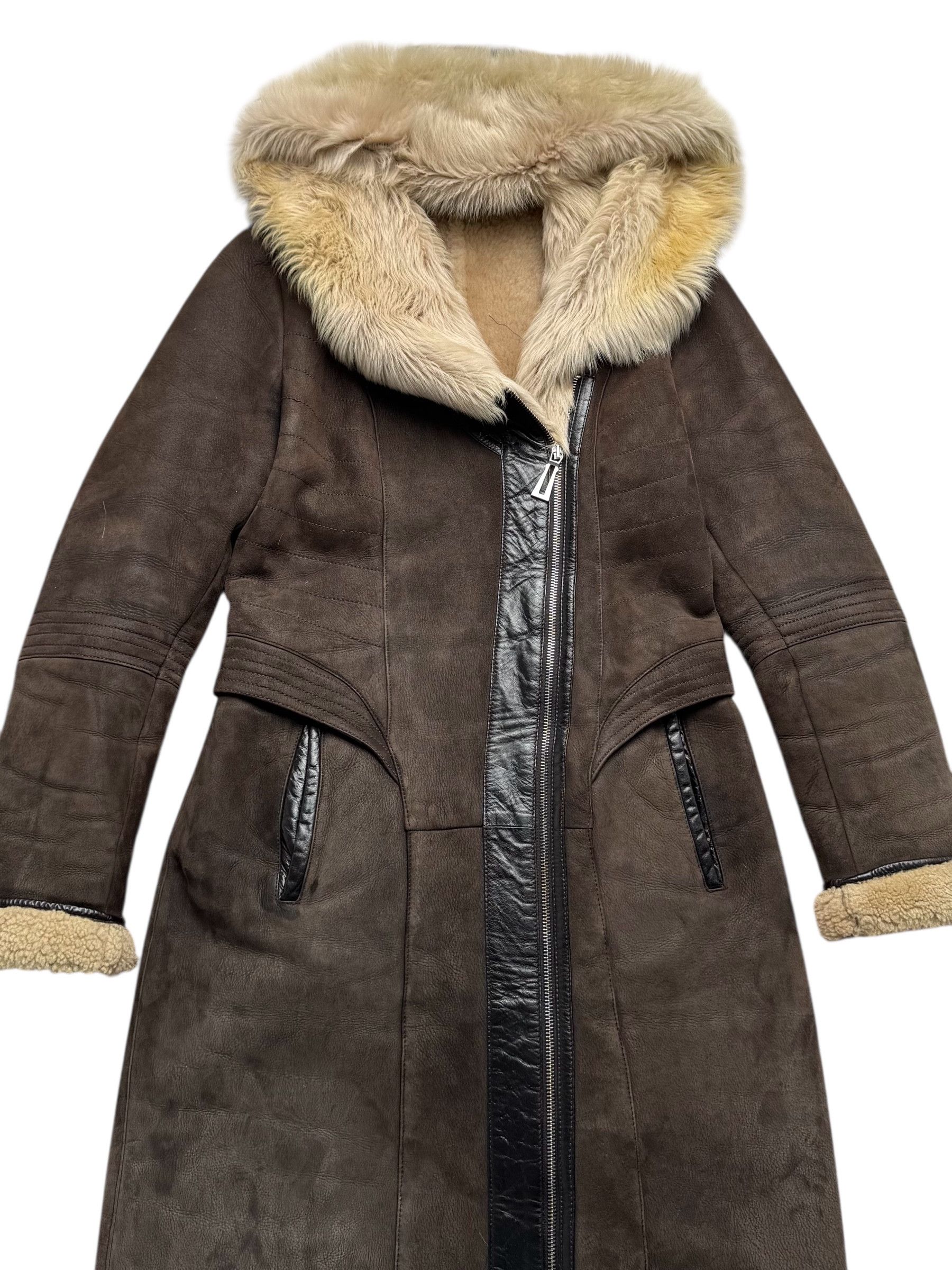 Vintage Y2K Real Sheepskin Coat(V248) Size M / US 6-8 / IT 42-44 - 2 Thumbnail