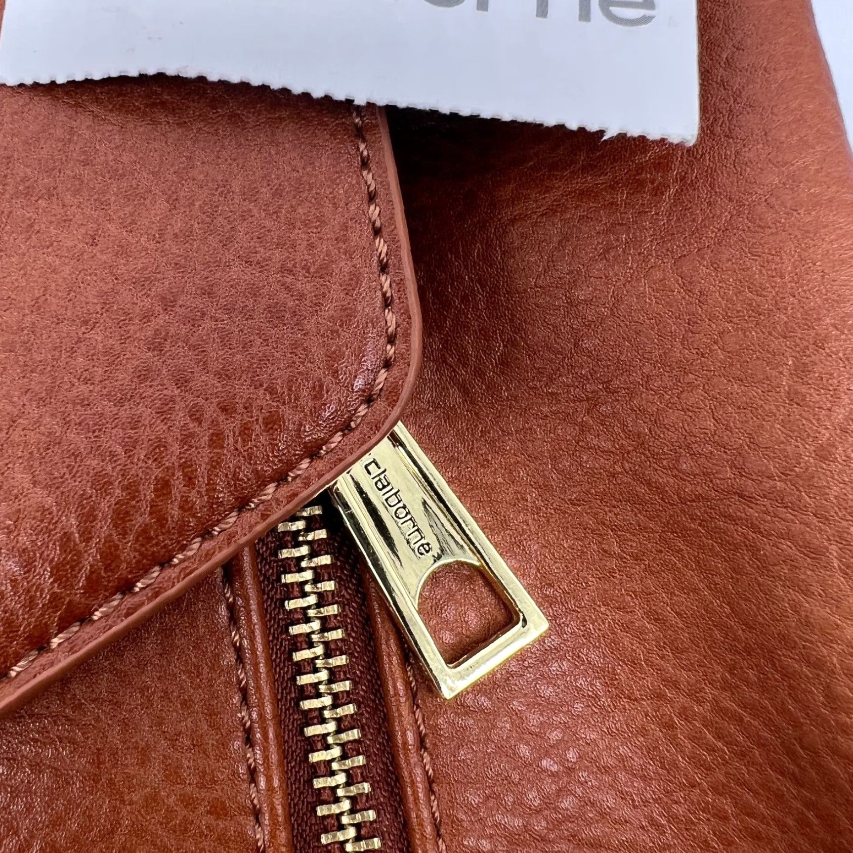 Liz Claiborne VINTAGE Liz Claiborne Leather Handbag Satchel Top Handle Bag 10x14 Size Womens Brown Tan Size ONE SIZE - 6 Thumbnail