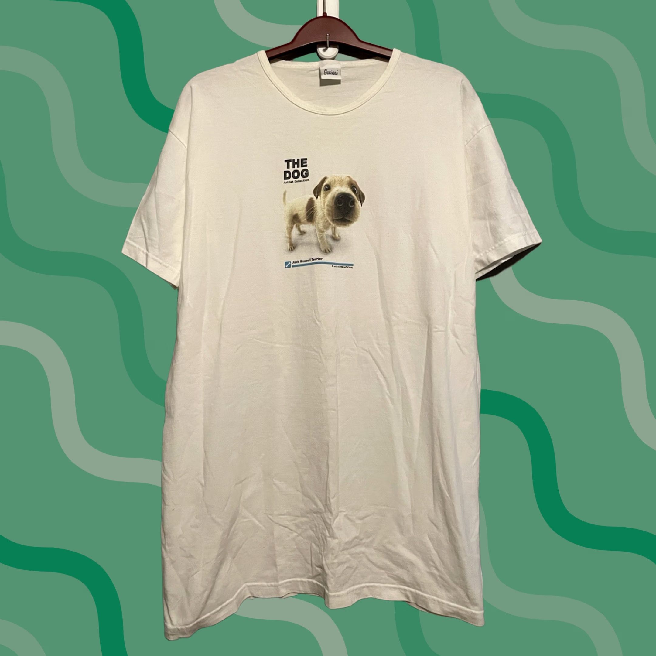 Gildan VINTAGE Gildan Heavy Cotton T-Shirt Dog Theme White 2XL Mens Size US XXL / EU 58 / 5 - 1 Thumbnail