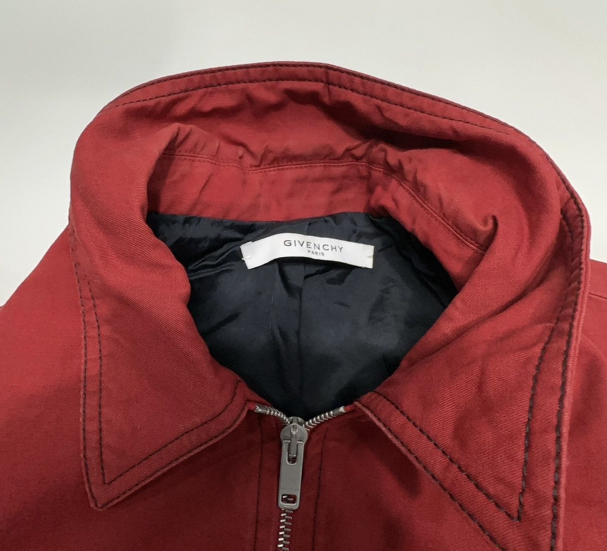 Givenchy Givenchy Red Gabardine Bomber Jacket Size US M / EU 48-50 / 2 - 5 Thumbnail