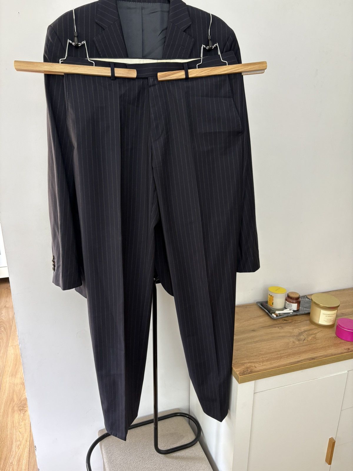 Designer × Windsor Smith Windsor Men’s Pinstripe Suit – Slim Fit, 100% Wool, Excell Size 50L - 10 Thumbnail