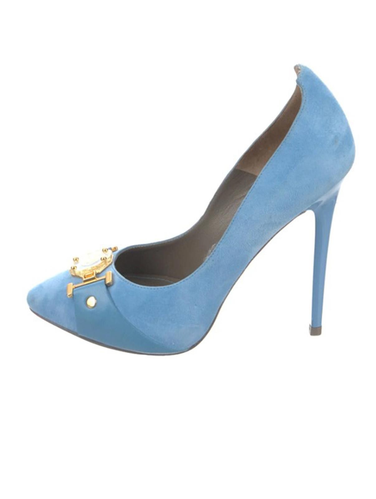 Other Versace Blue Leather Suede Pumps - SIZE 5 Size US 5 / IT 35 - 2 Thumbnail