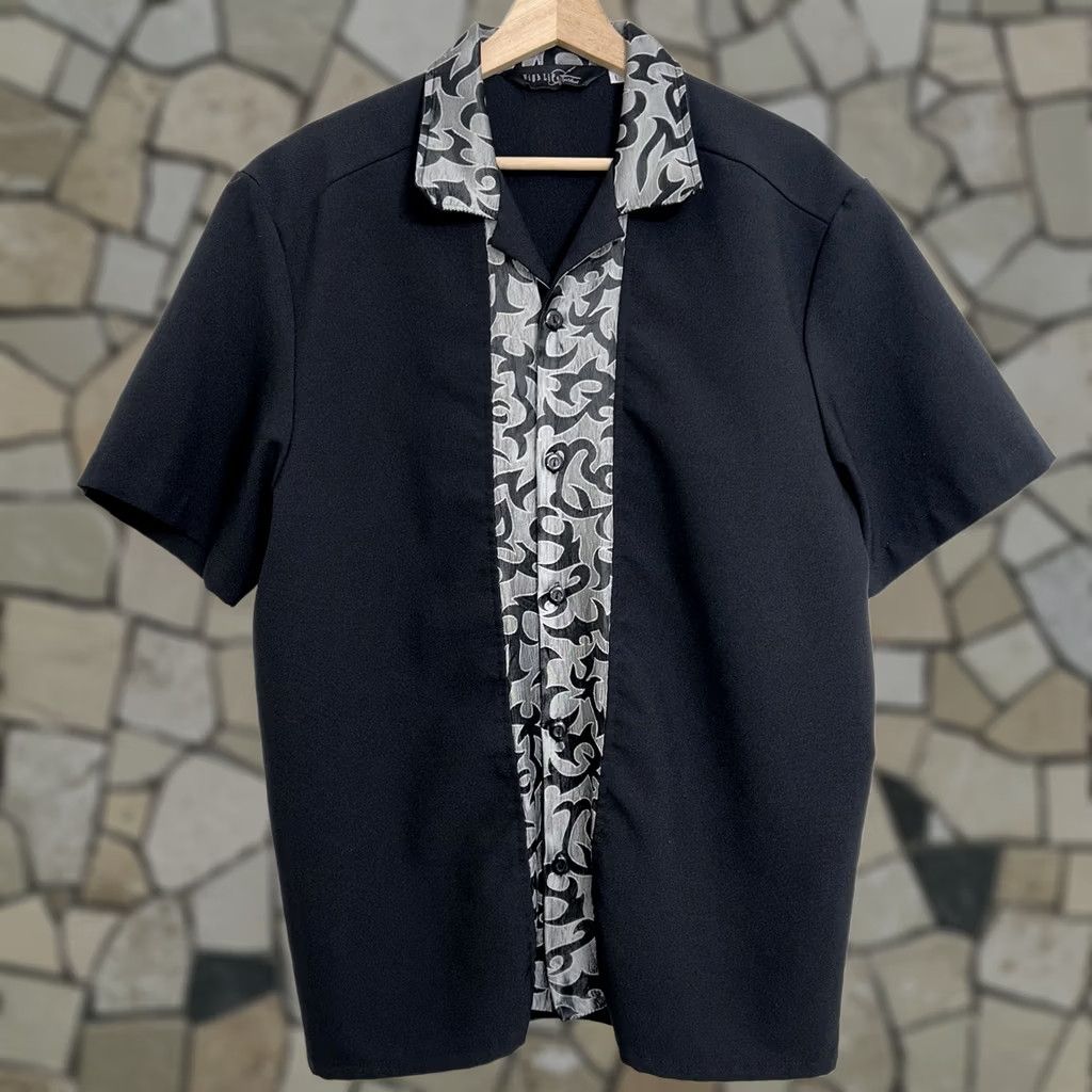 Vintage Mens High Life By Da Vinci Button Up Black Shirt USA Made Casual Size US L / EU 52-54 / 3 - 1 Thumbnail