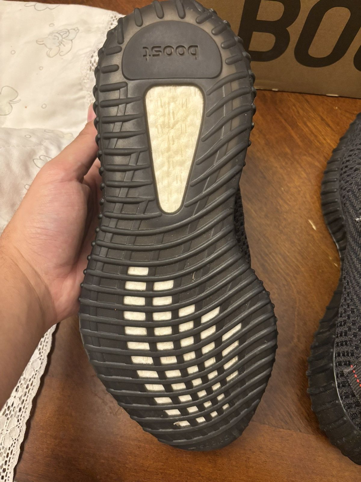 Adidas Yeezy 350 V2 black non reflective Size US 8.5 / EU 41-42 - 8 Thumbnail