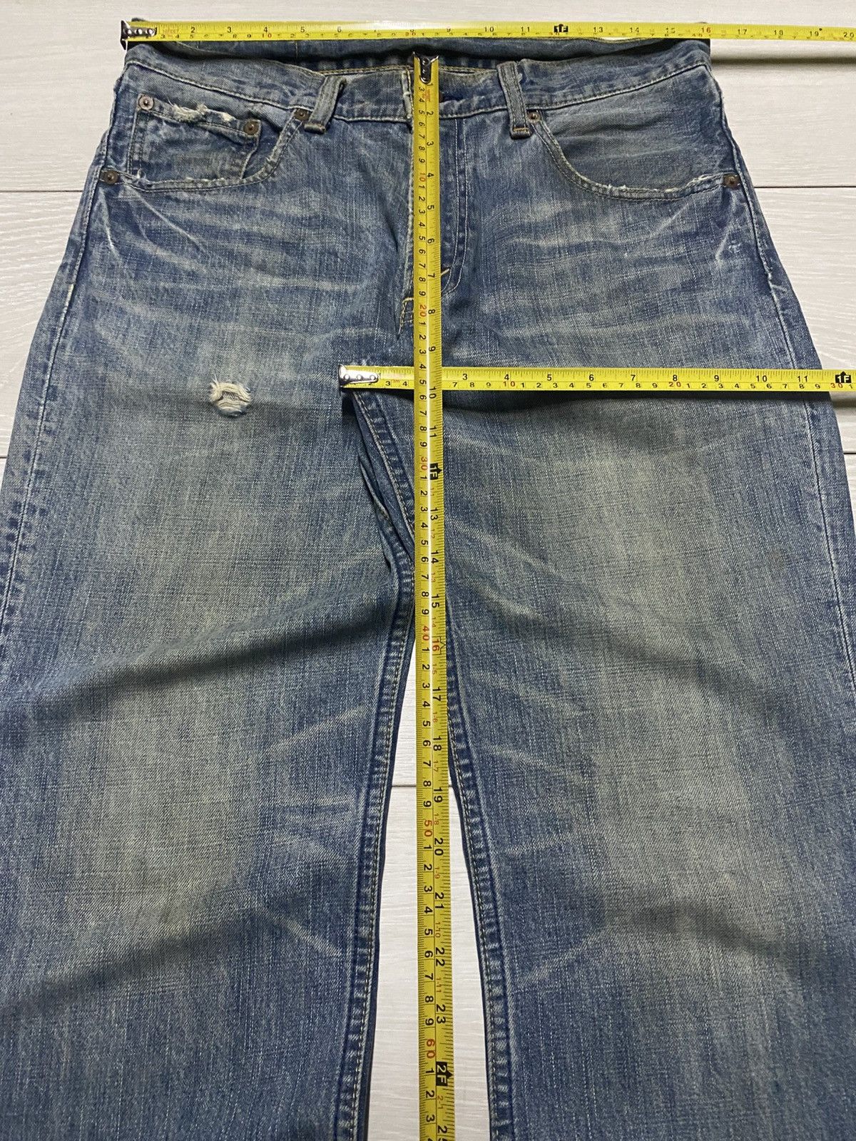 Levi's Vintage Levis 502 Mud Wash Whisker Loose Jeans Size US 32 / EU 48 - 13 Thumbnail