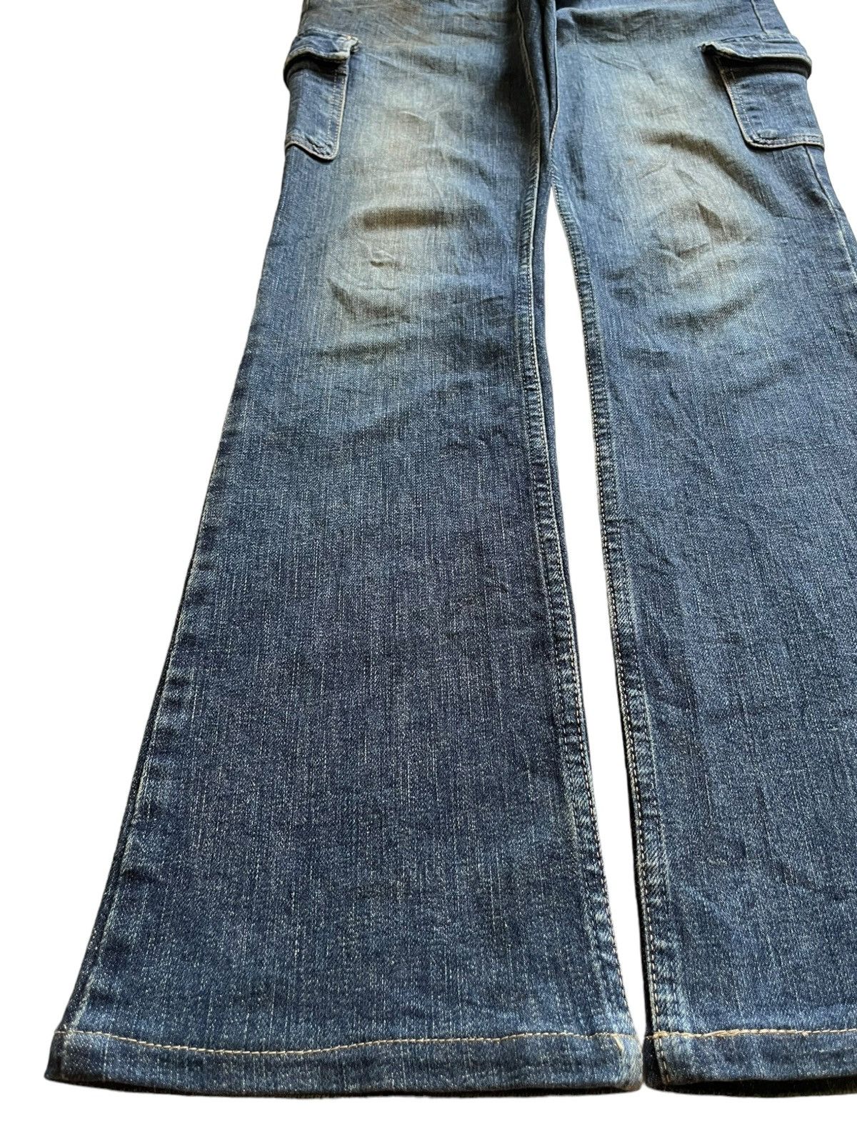 Japanese Brand × OMNIGOD × Tornado Mart Vintage Japanese Omnigod Cargo Style Mud Wash Bootcut Jeans Size US 28 / EU 44 - 6 Thumbnail