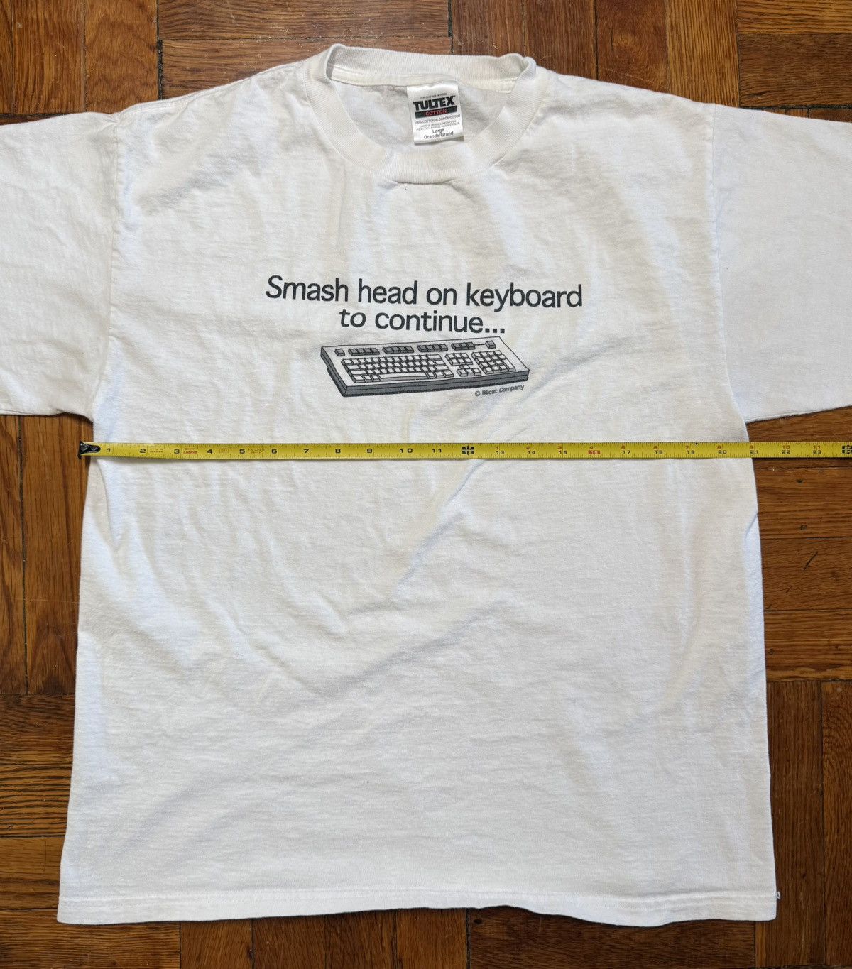 Tultex Vintage 90s Tultex Computer Humor T-Shirt Size US L / EU 52-54 / 3 - 5 Thumbnail
