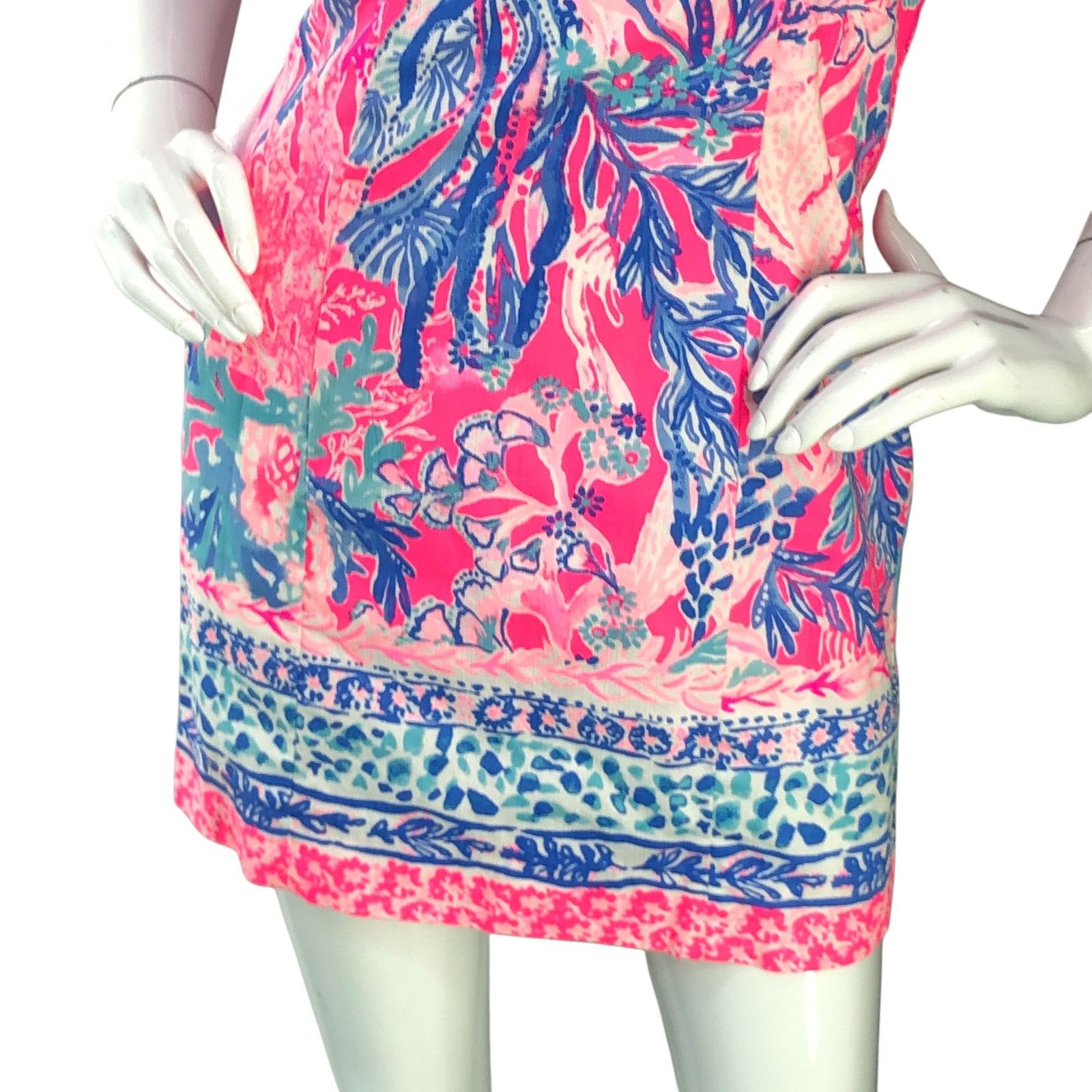 Lilly Pulitzer Lilly Pulitzer 00 Dress Mila Shift Coral Resort Sleeveless Size XXS / US 00 / IT 34 - 3 Thumbnail