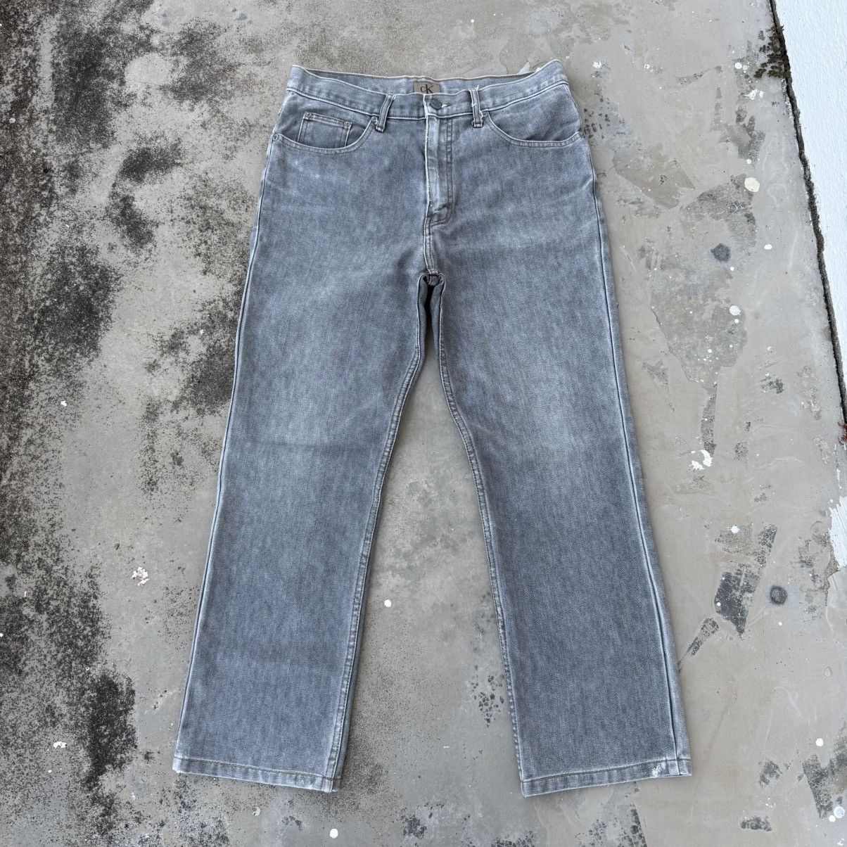 Japanese Brand Vintage CK Faded Gray Denim Jean Pants W33 Size US 33 - 1 Thumbnail