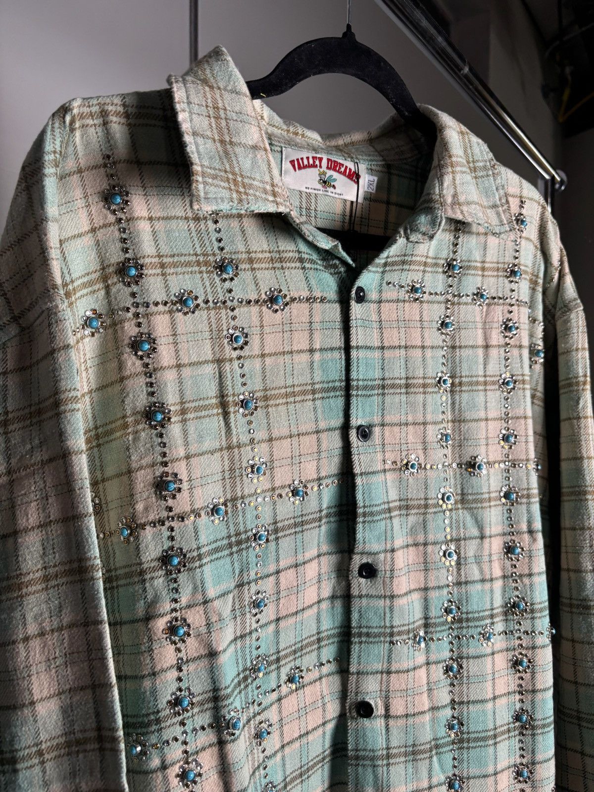 Vale Vale Forever Little Gems Flannel ‘Green’ Size US XXL / EU 58 / 5 - 3 Thumbnail