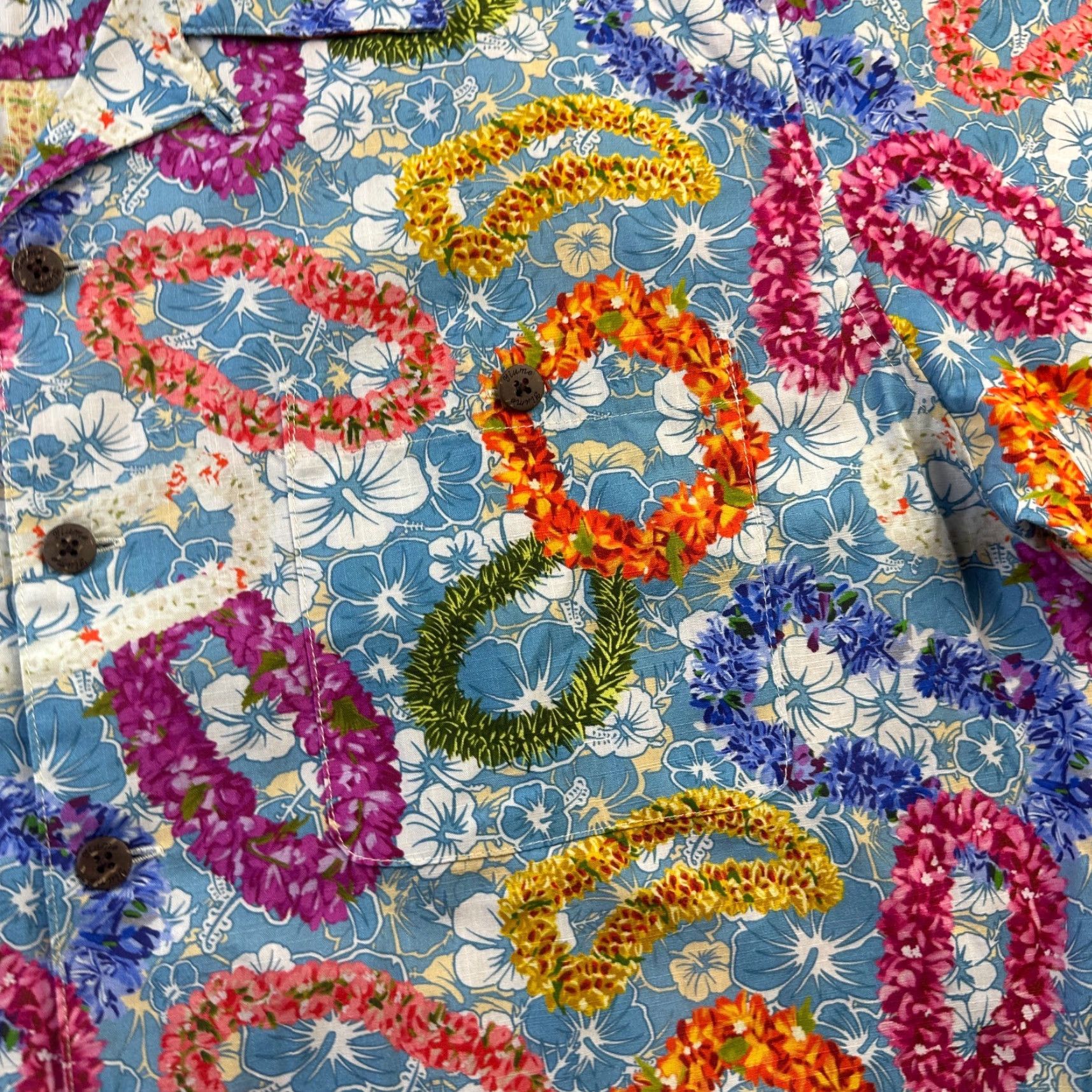 Vintage Yiume Shirt Mens M Blue Floral Hawaiian Button-Up Cotton Short Sleeve Casual Party/Cocktail Size US M / EU 48-50 / 2 - 4 Thumbnail