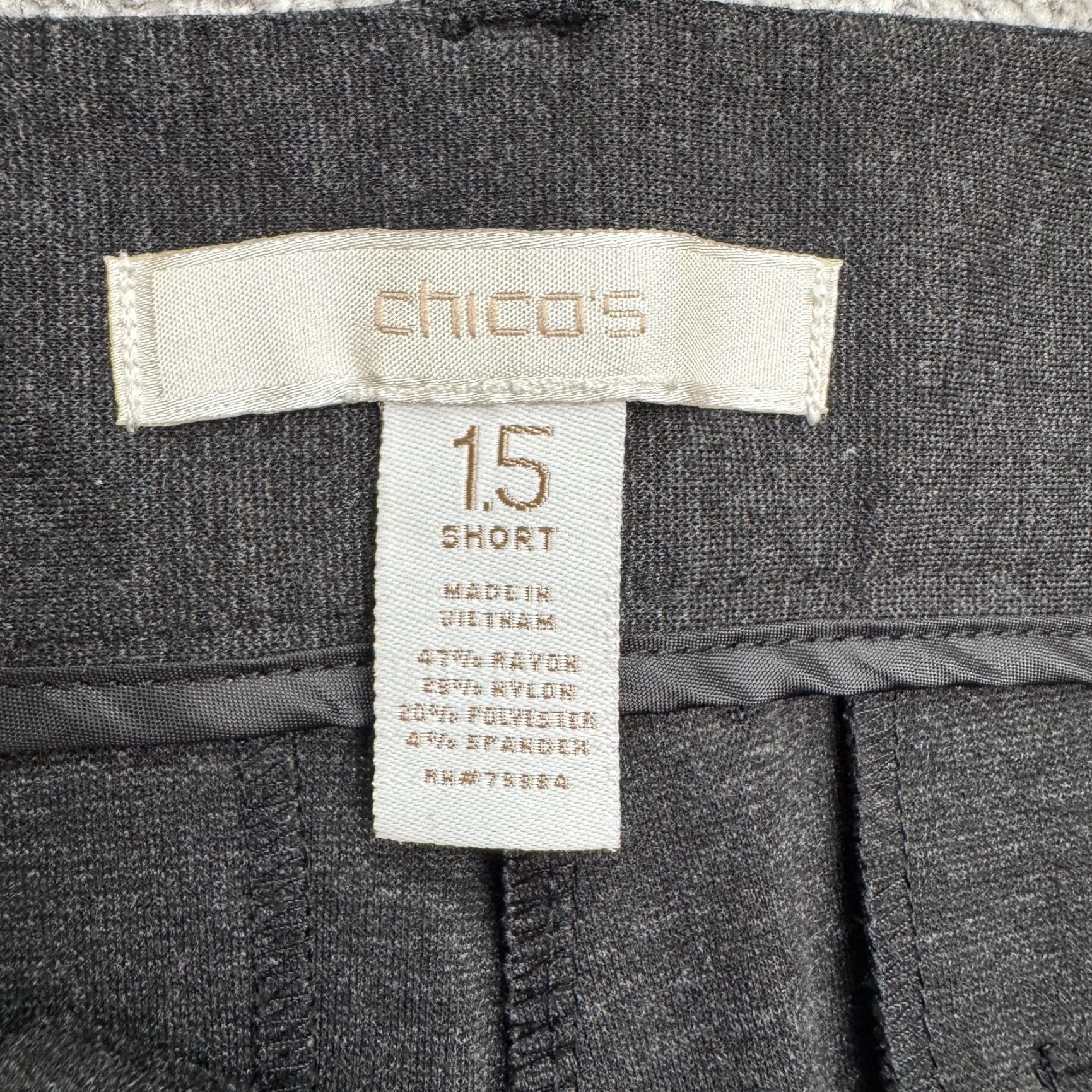 Vintage Chico's Pants Dress Pants Womens 34x29 Gray Straight Mid Rise 1.5 Short Size 25" / US 0 / IT 36 - 7 Thumbnail