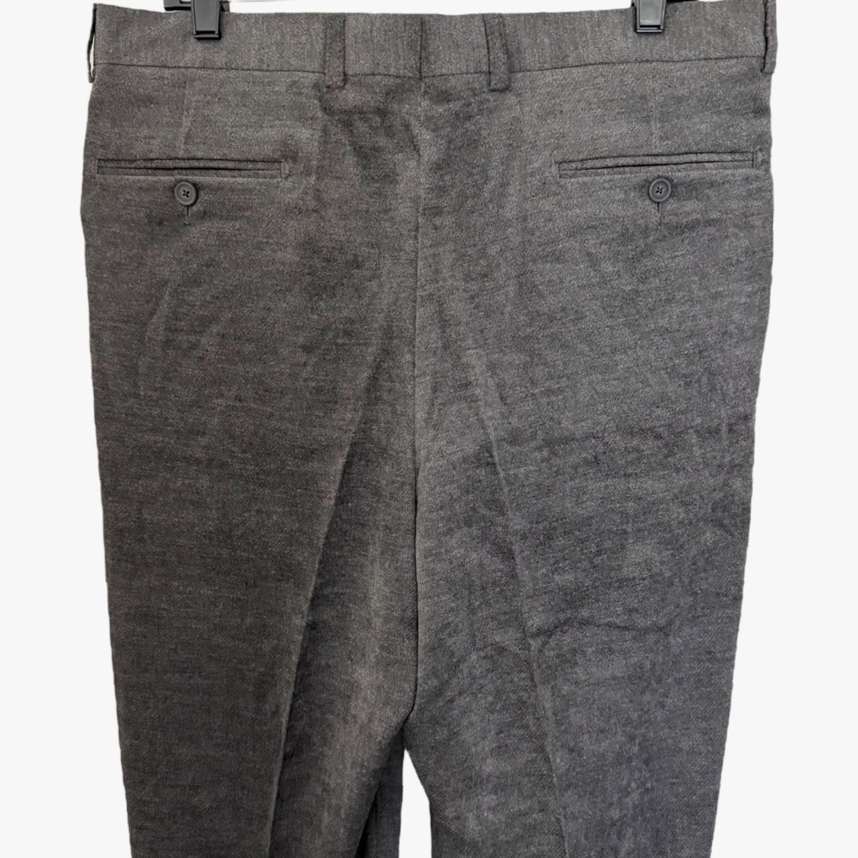 Vintage Linea Naturale Italian Water-Resistant Pleated Dress Pants Gray 34R Mens Regular Inseam 38in New Fall Spring Winter Size US 34 / EU 50 - 6 Thumbnail