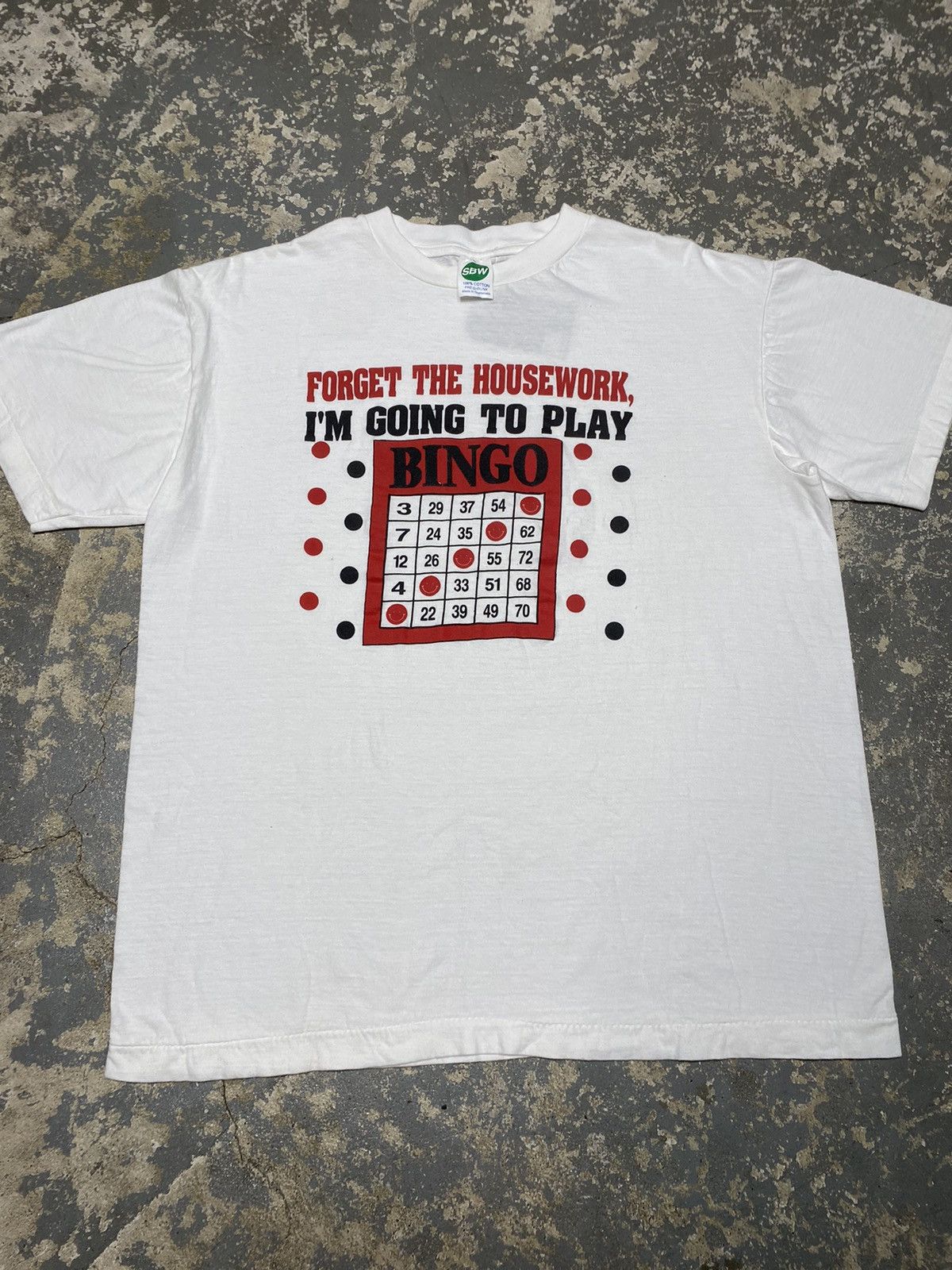 Japanese Brand × Vintage Vintage Bingo Funny 90s New Old Stock Tshirt Size US L / EU 52-54 / 3 - 6 Thumbnail