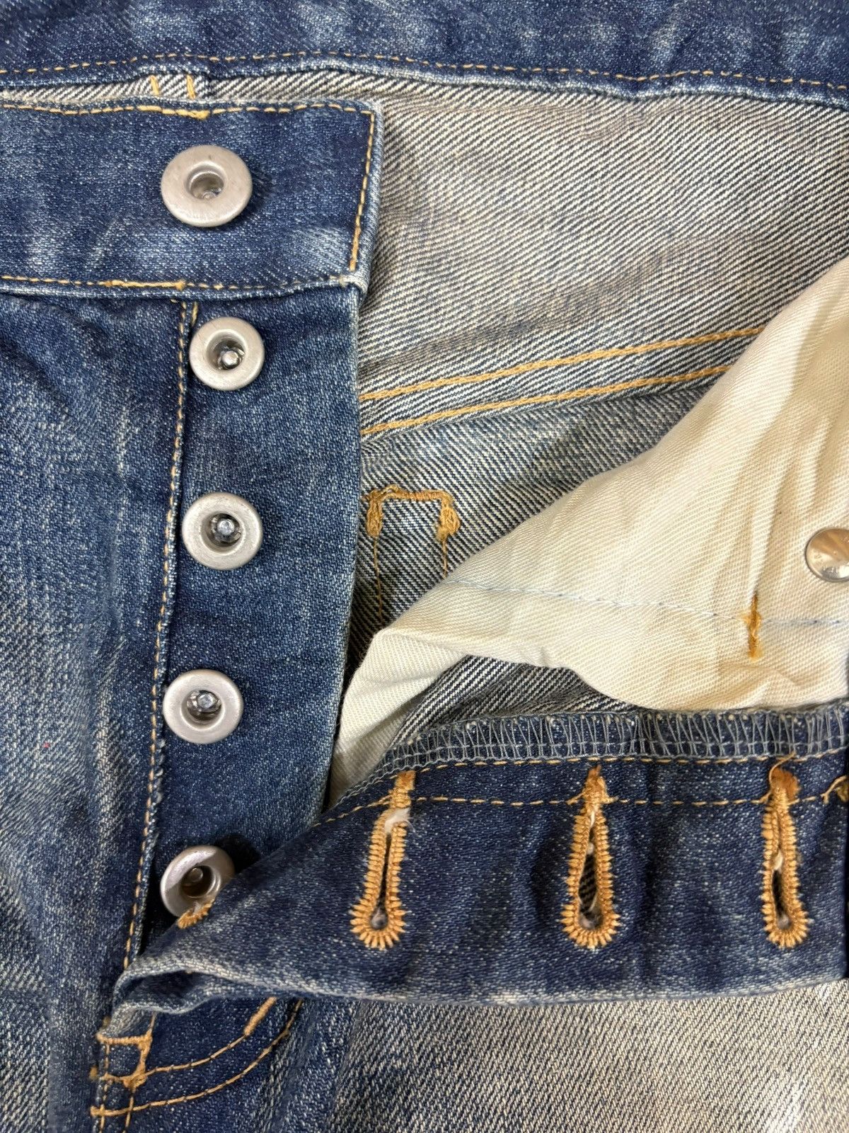 Japanese Brand Vintage Japanese Mud Wash Paint Splatter Distress Loose Jean Size US 30 / EU 46 - 3 Thumbnail