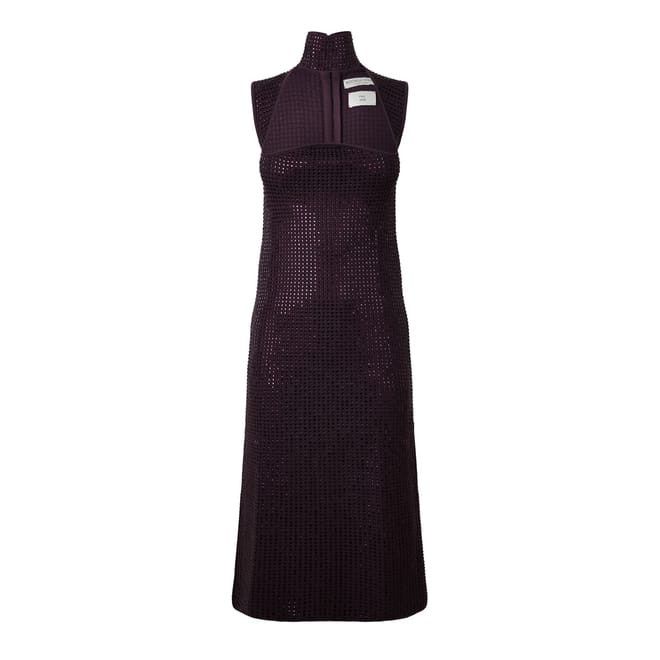 Bottega Veneta Bottega Veneta Cut Out High Neck Midi Dress in Red Size L / US 10 / IT 46 - 1 Thumbnail