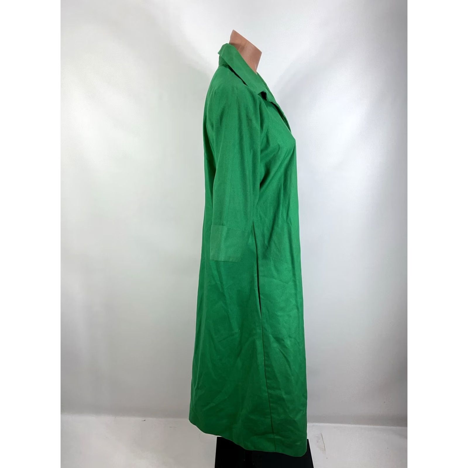 Venus VINTAGE Venus Barsa Green Canvas Gold Button House Coat Dress Kaftan ARIEL sz S Size S / US 4 / IT 40 - 6 Thumbnail