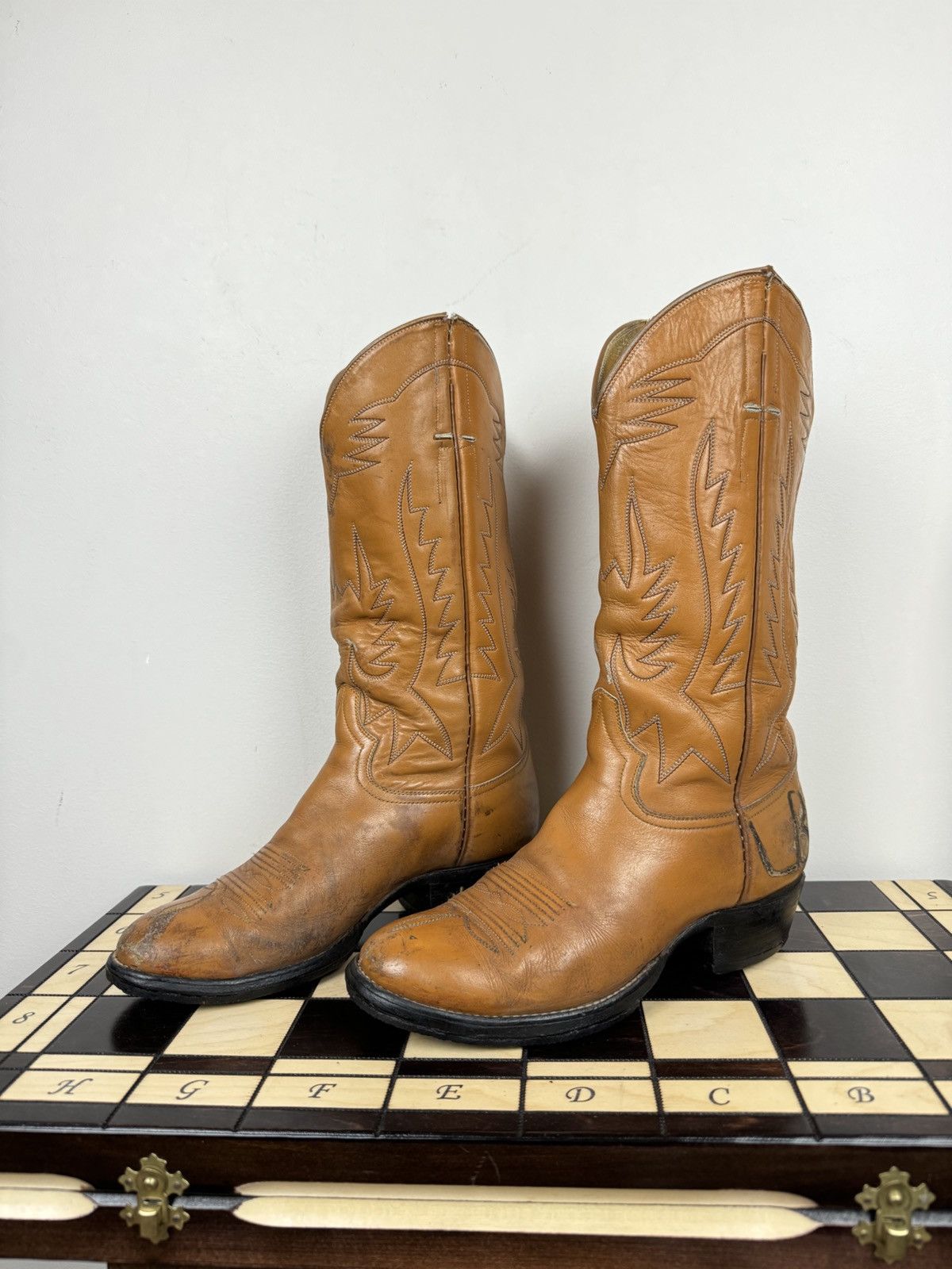 Tony Lama Vintage cowboy boots USA Texas original retro item Size US 9.5 / IT 39.5 - 4 Thumbnail
