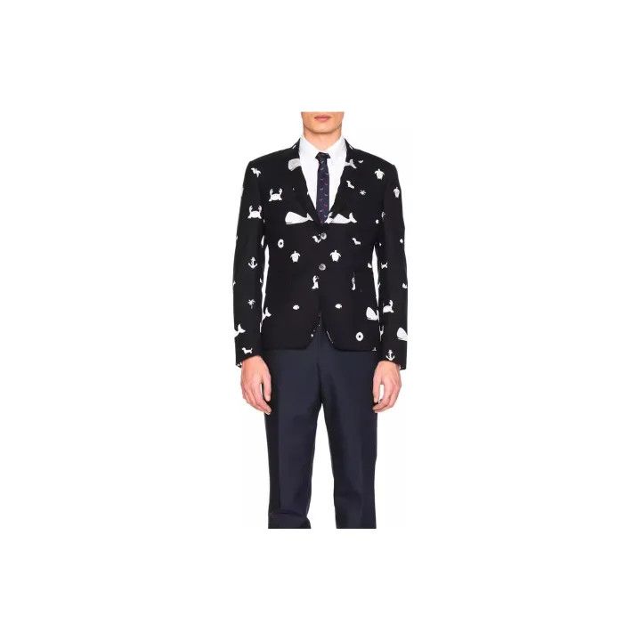 Thom Browne Thom Browne Pattern Print Single Button Suit 0079 Size US S / EU 44-46 / 1 - 1 Thumbnail
