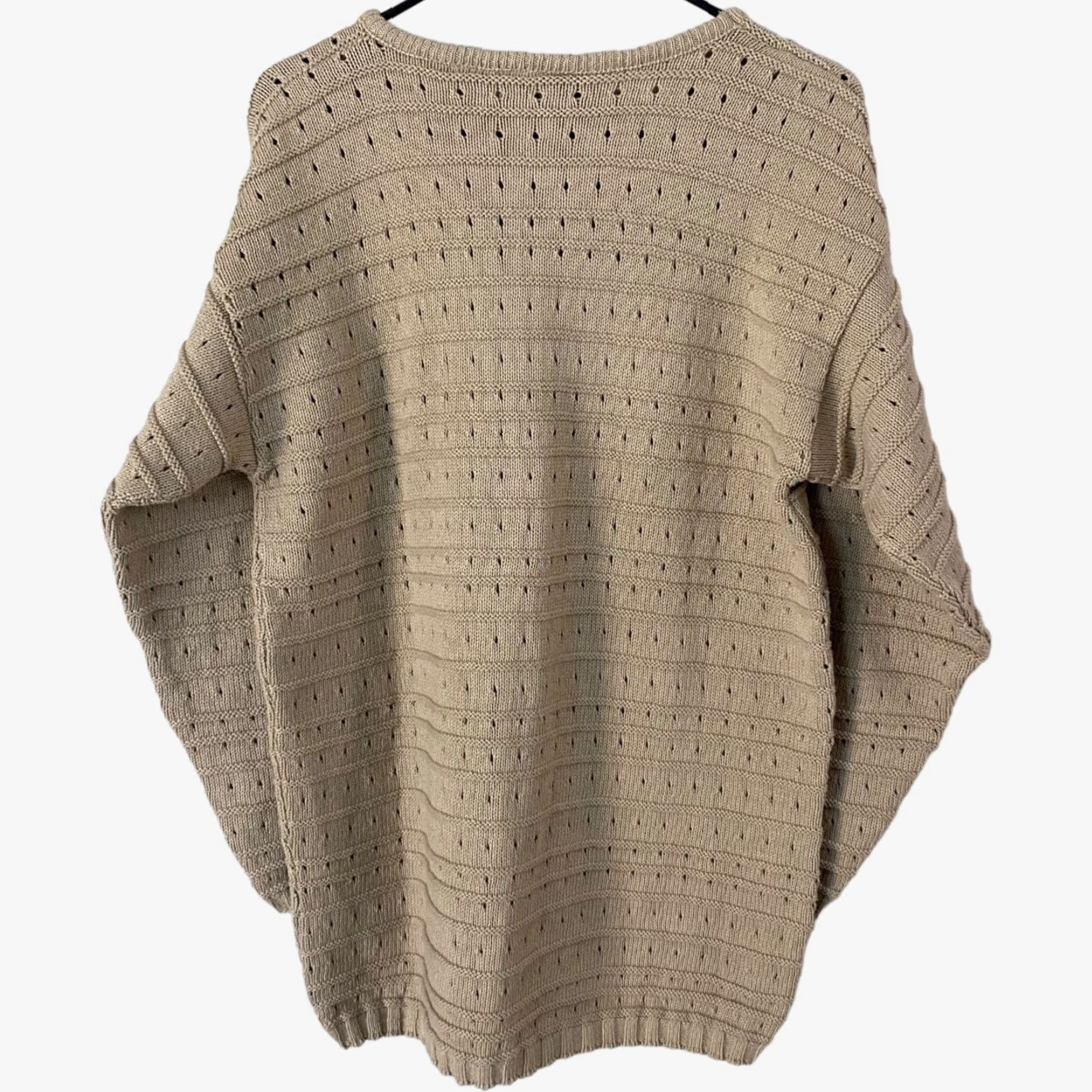 Vintage VINTAGE A Knitch Above Spar Knit Wear Sweater Tan Womens Large Cotton USA Size L / US 10 / IT 46 - 3 Thumbnail