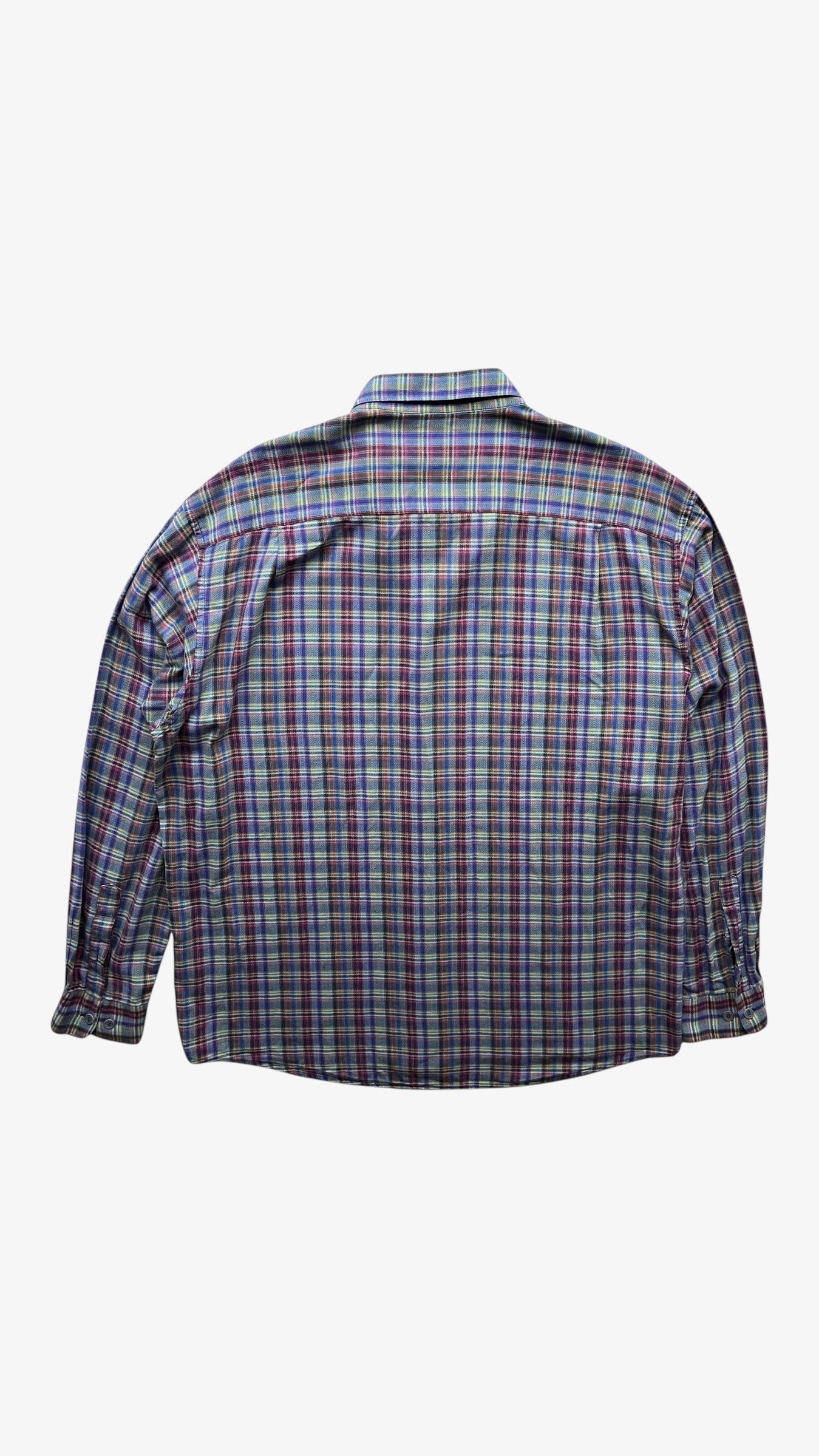 Missoni Vintage 90s Missoni Sport Geometric Pattern Striped Shirt Size US XL / EU 56 / 4 - 4 Thumbnail