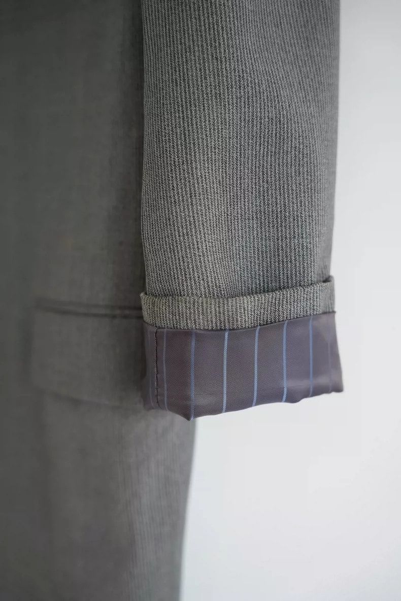 Yohji Yamamoto Yohji Yamamoto size m 90s black and grey striped blazer 25 Size 36R - 3 Thumbnail