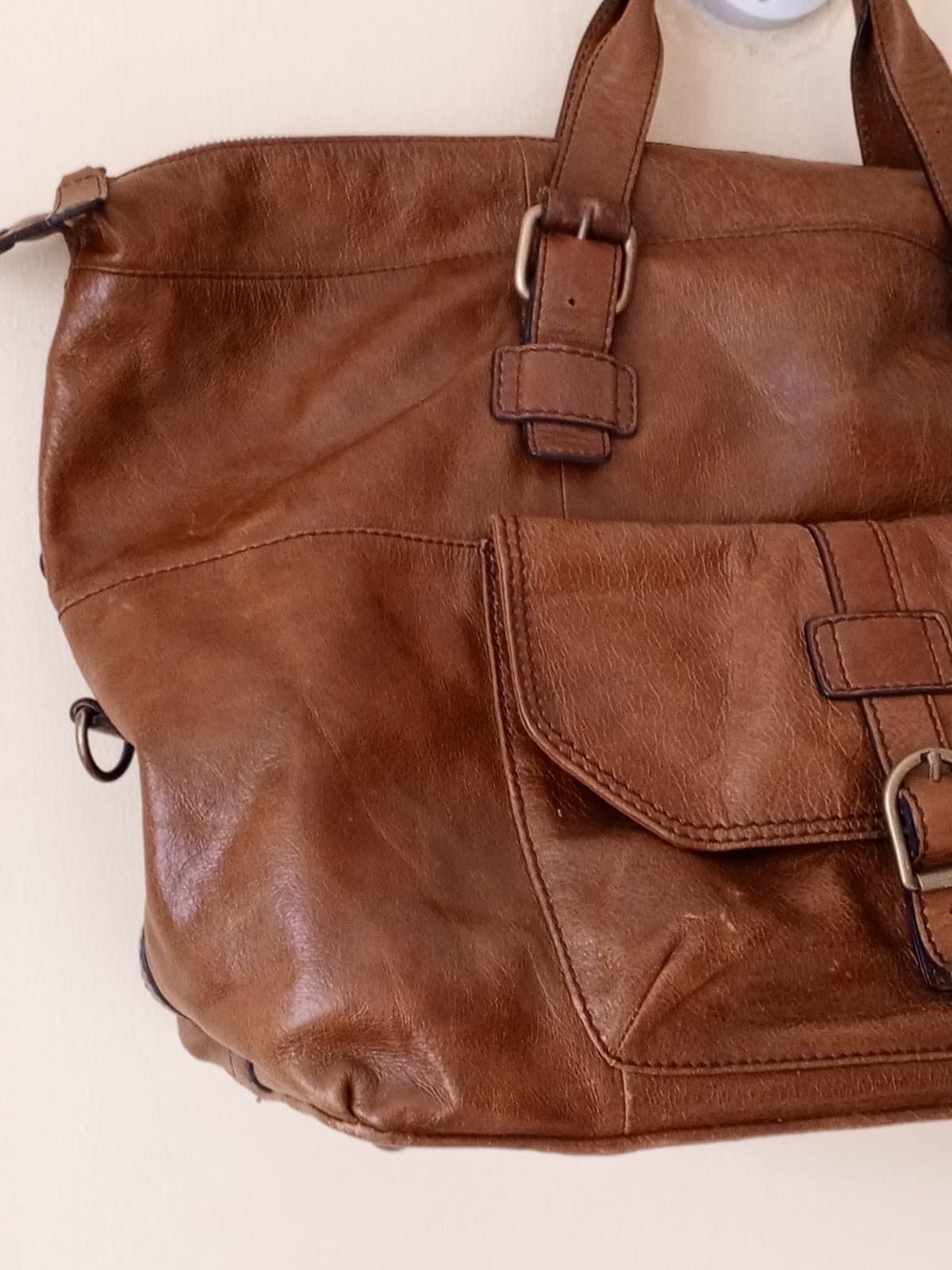 Marks & Spencer Vintage Marks & Spencer Autograph Leather Weekender Size 30 - 2 Thumbnail
