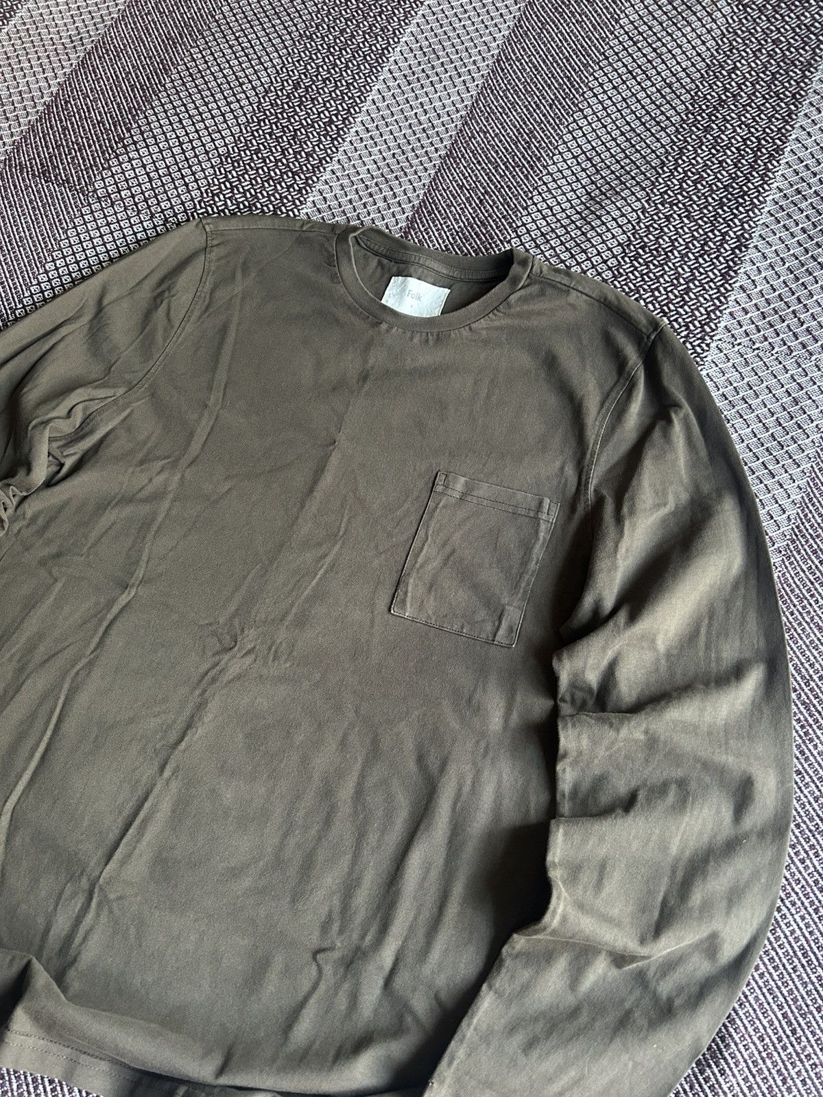 Folk Folk Streetwear Long Sleeve T-shirt Brown Solid Size 5 / L Size US L / EU 52-54 / 3 - 4 Thumbnail
