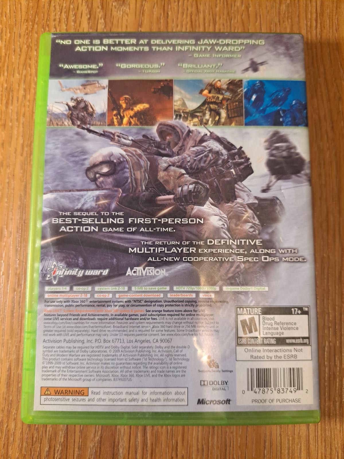 Other Call of Duty: Modern Warfare 2 Xbox 360 Video Game COMPLETE Size ONE SIZE - 2 Thumbnail