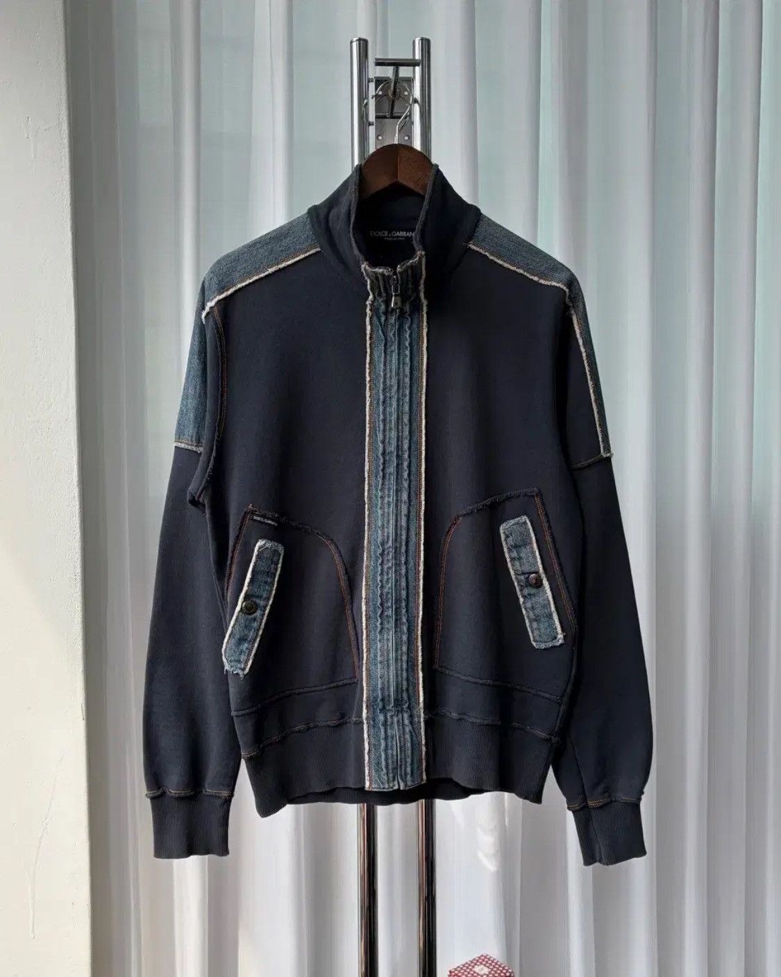 Dolce & Gabbana Dolce & Gabbana Denim Patch Zip Up Jacket Size US M / EU 48-50 / 2 - 1 Thumbnail