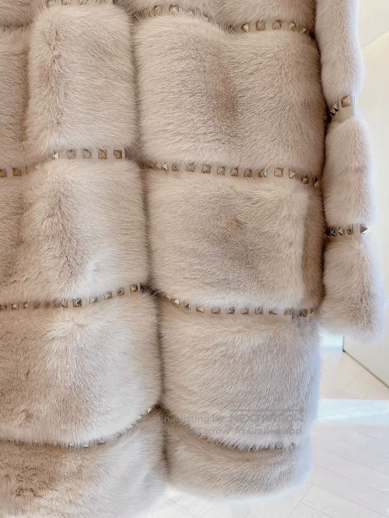 Valentino Valentino Mi-gold willow spiked hooded mink coat Size S / US 4 / IT 40 - 4 Thumbnail