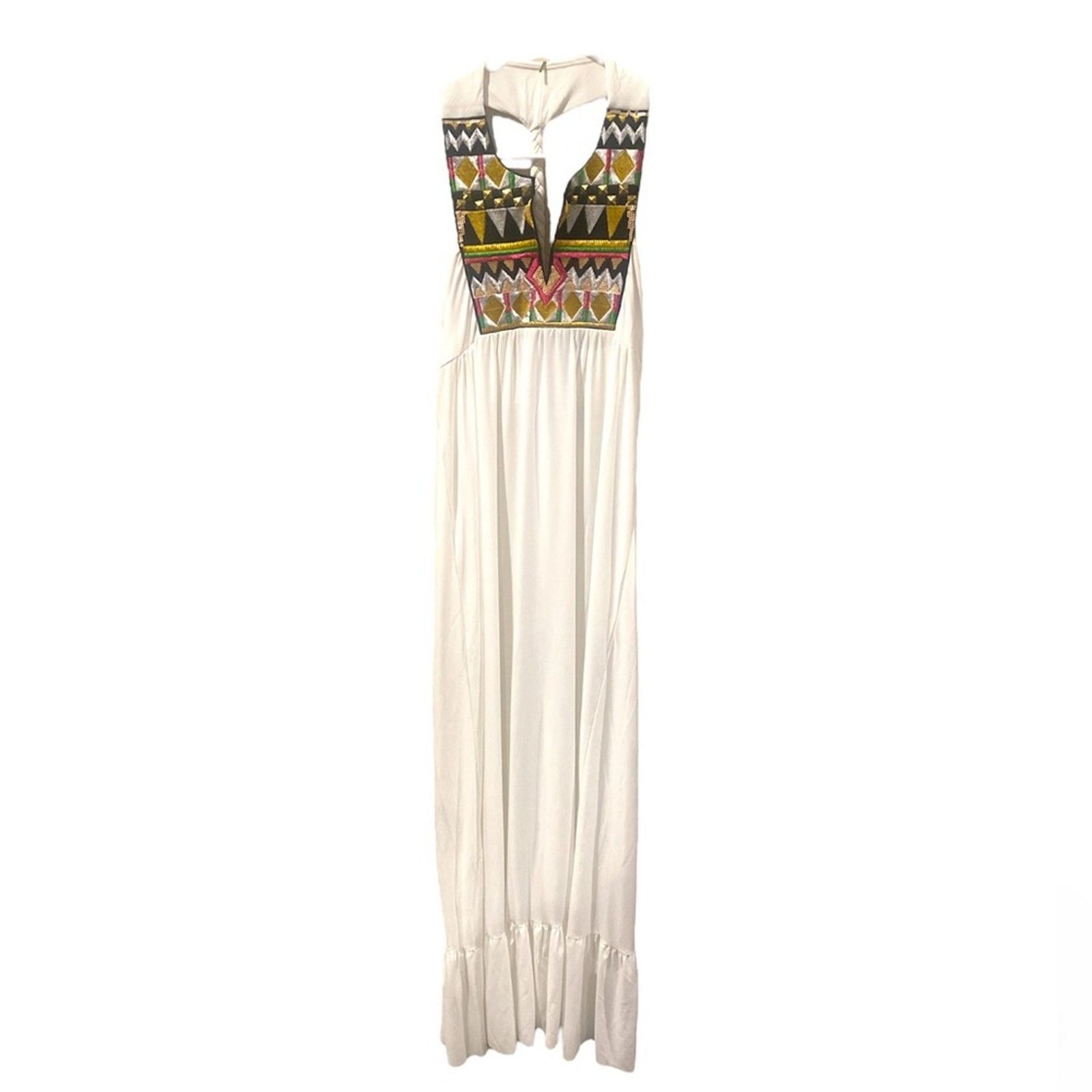 REVOLVE T-Bags LosAngeles Revolve Embroidered Front Maxi in White XS Size XS / US 0-2 / IT 36-38 - 2 Thumbnail