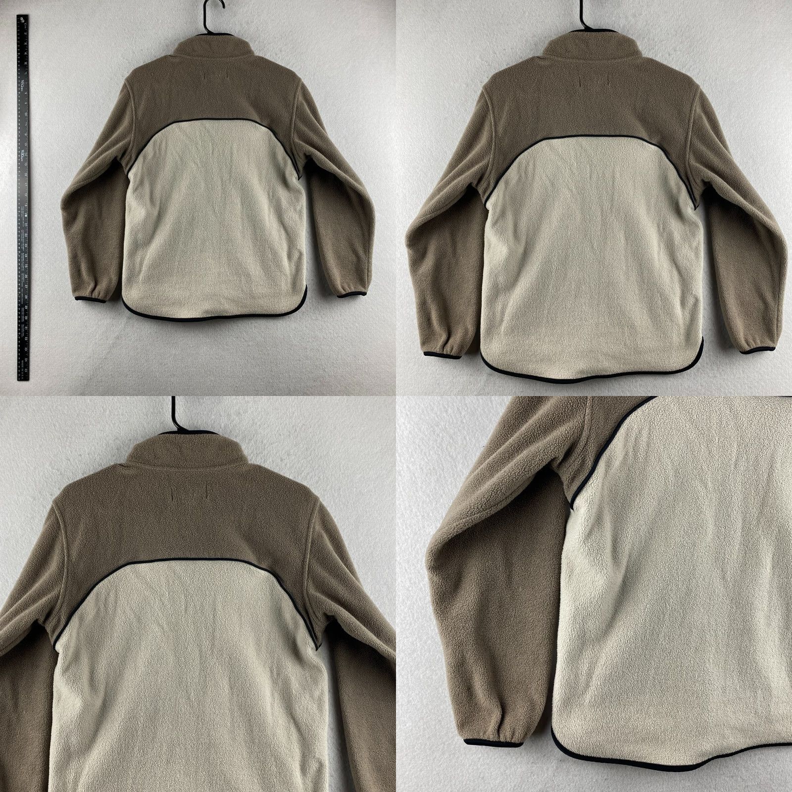 Lands' End Lands' End Sweater Womens S Beige Full Zip Long Sleeve Pockets Outdoor Modern Knit Fleece Size S / US 4 / IT 40 - 9 Thumbnail