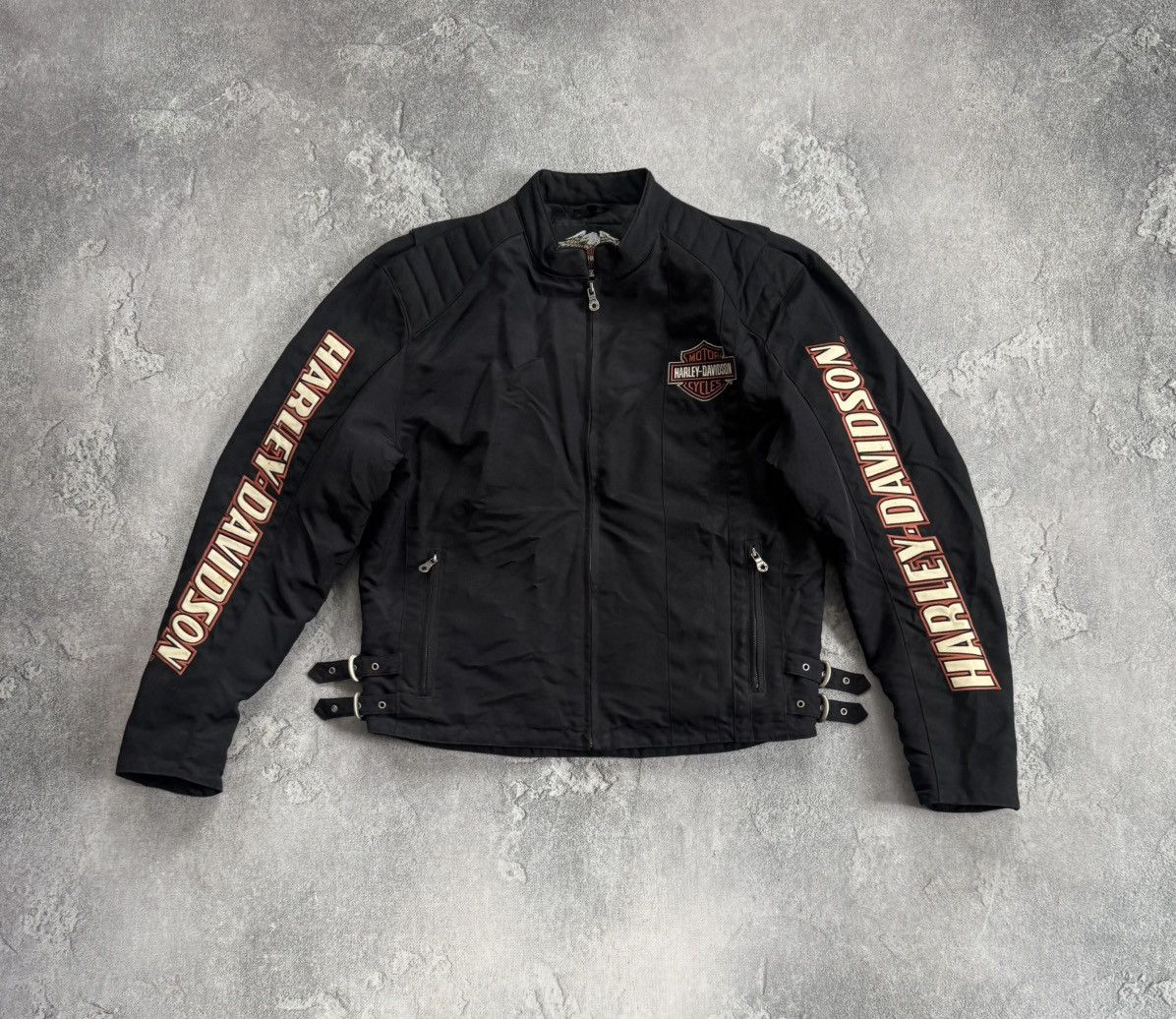 Harley Davidson Harley Davidson motorcycle biker jacket bomber racing 90s Size US L / EU 52-54 / 3 - 10 Thumbnail