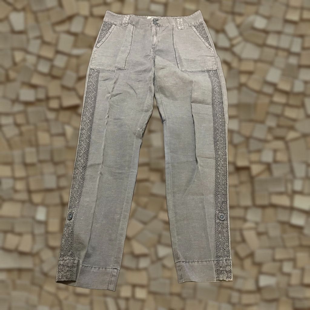 Vintage Sundance Jeans Women's Size 6 Gray Denim Embroidered Pleated Ankle Regular Inseam 30 in Size 28" / US 6 / IT 42 - 1 Thumbnail