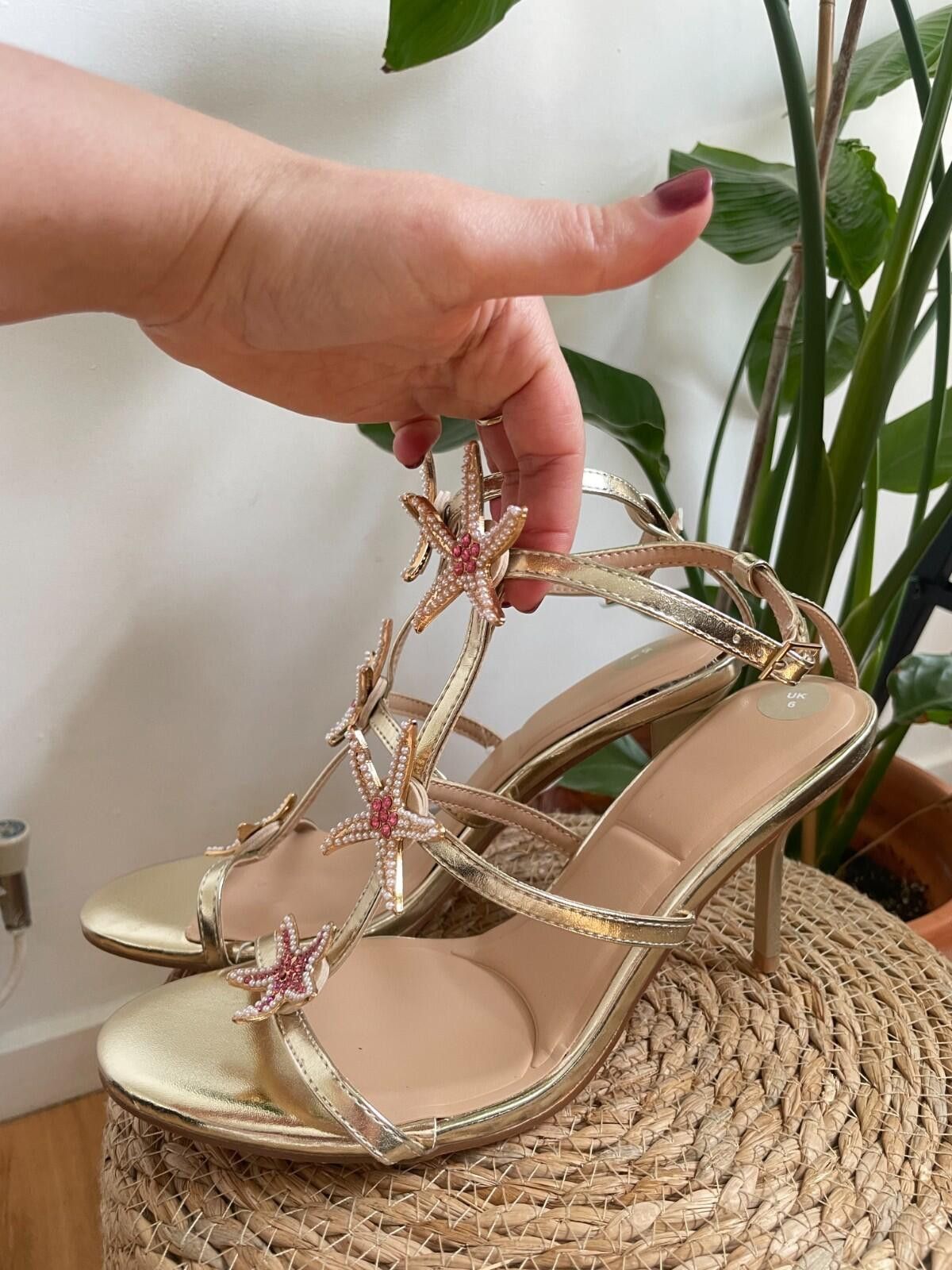 Other Truffle Gold Starfish Pearl Rhinestone Heel UK 6 Brand New Size US 8 / IT 38 - 2 Thumbnail