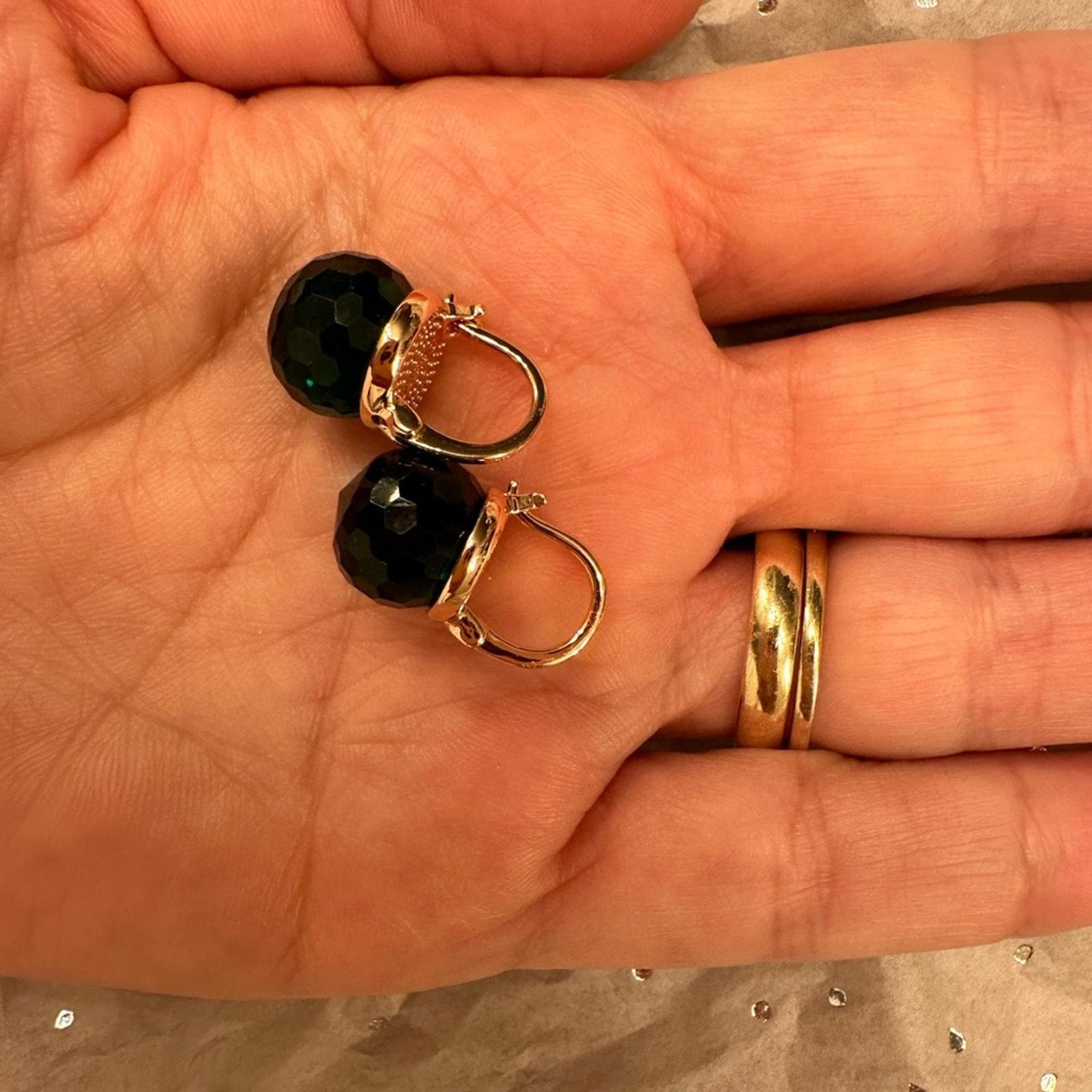 Other Red Geen Ball Zirconia Earrings Size ONE SIZE - 6 Thumbnail
