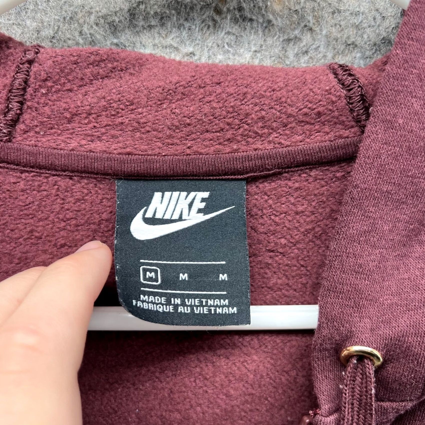 Nike Nike Hoodie Women M Burgundy Rally Full Zip Fleece Swoosh Jacket Size M / US 6-8 / IT 42-44 - 6 Thumbnail