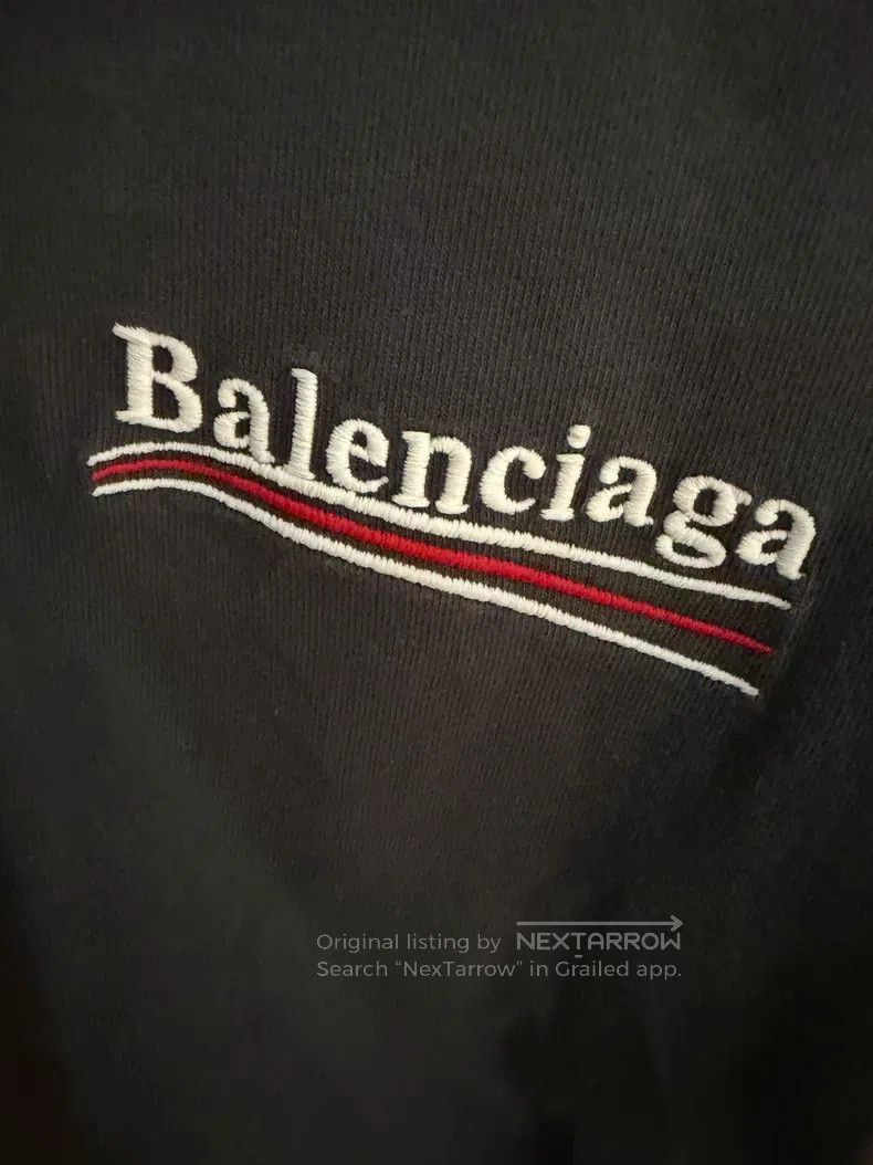 Balenciaga Balenciaga Smoke Gray Coke Embroidery Short Sleeve T-Shirt Size US L / EU 52-54 / 3 - 5 Thumbnail