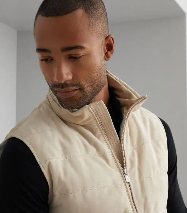 Brunello Cucinelli o1la1rc1a0425 Padded Leather Jacket in Natural Size US L / EU 52-54 / 3 - 6 Thumbnail