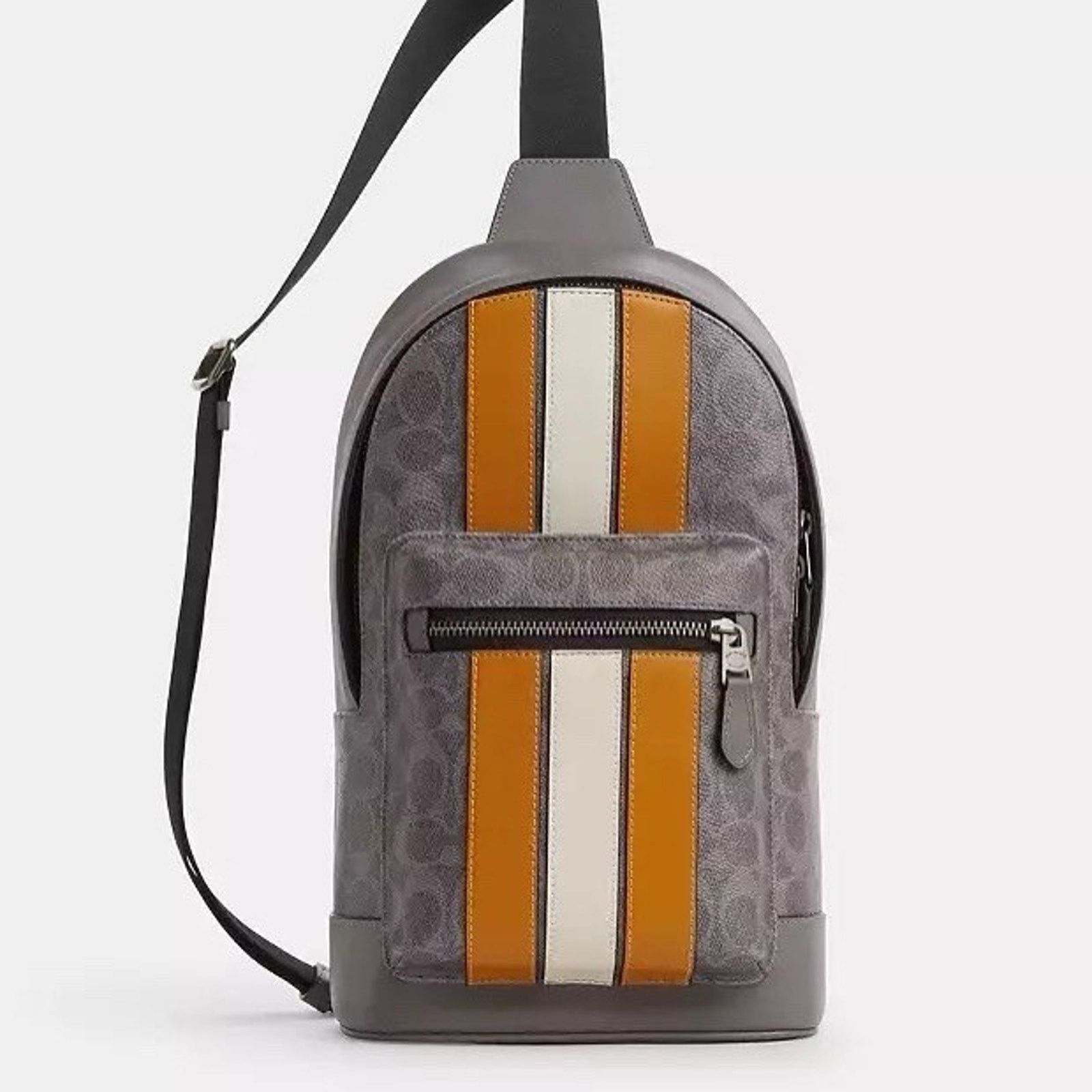 Coach NWT Coach West Pack In Signature Canvas Varsity Stripe CV923 Size ONE SIZE - 4 Thumbnail