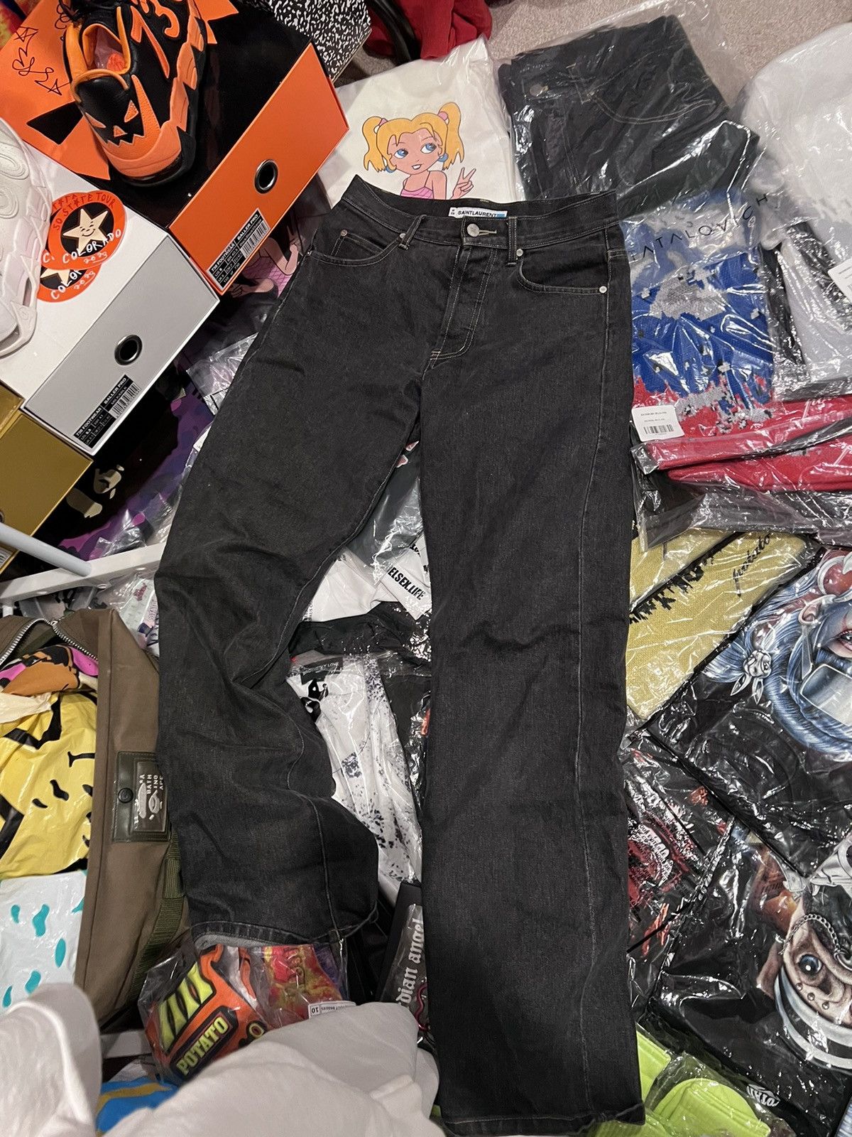 Saint Laurent Paris × Yves Saint Laurent Baggy Selvage Jeans | Yves Saint Laurent | YSL Size US 28 / EU 44 - 1 Thumbnail
