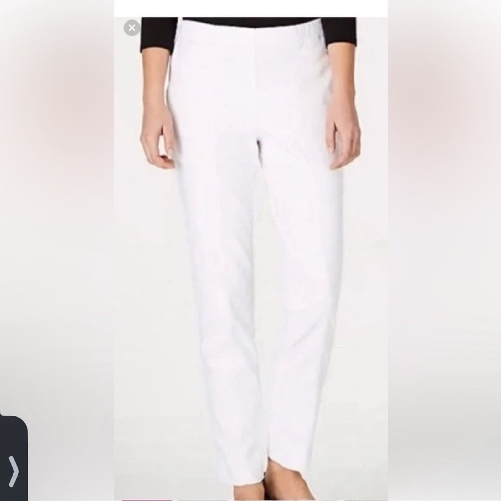 J. Jill J.Jill White Essential Cotton Stretch Pants Size Womens 28 Size 28" / US 6 / IT 42 - 1 Thumbnail