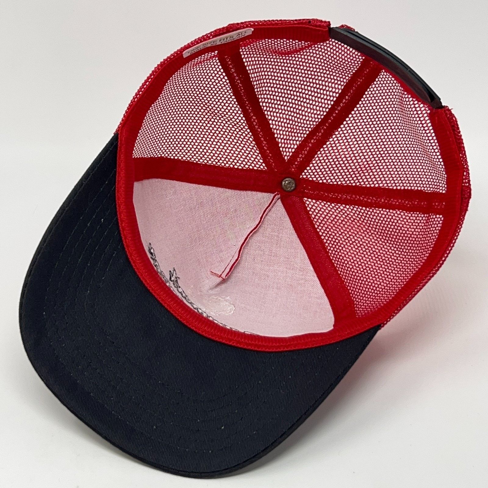 Vintage Vintage 90s Drummond American Trucker Hat Baseball Cap Red Size ONE SIZE - 4 Thumbnail