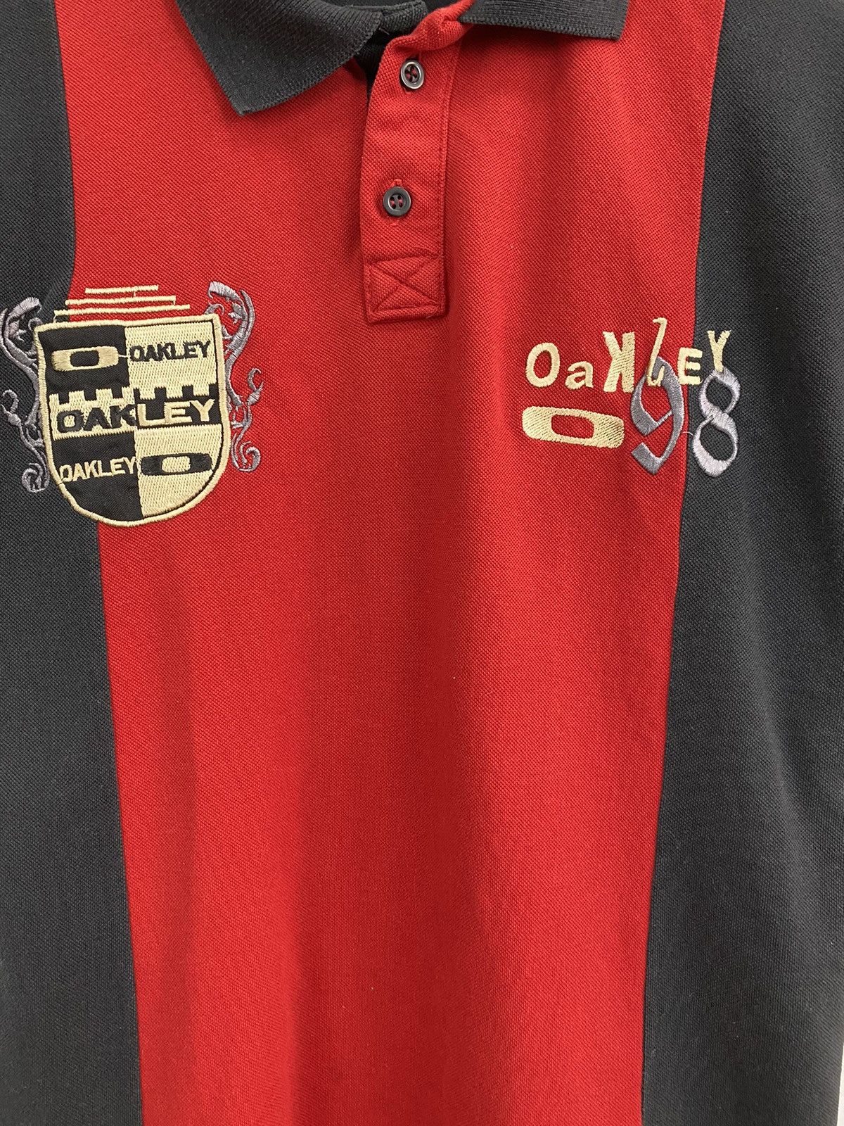 Oakley 🇺🇸 Vintage 90s Oakley Polo T-Shirt Rare Retro Hype Y2K Size US M / EU 48-50 / 2 - 4 Thumbnail
