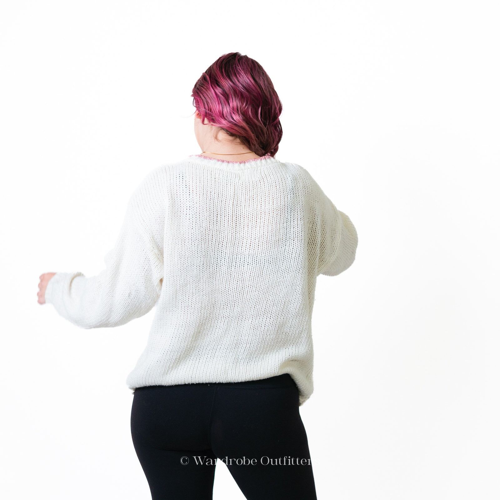 Vintage Vintage 80s Handknitted Crochet Needlepoint Pullover Sweater Size M / US 6-8 / IT 42-44 - 4 Thumbnail