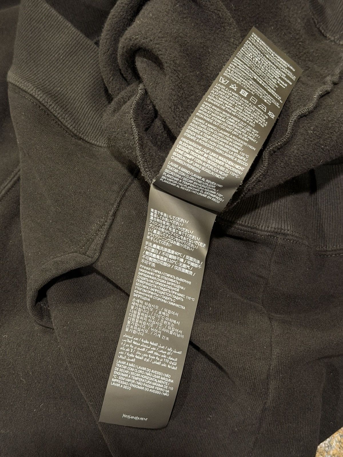 Saint Laurent Paris Saint Laurent Paris Signature 50s Logo Black Hoodie 2023 Size US XXL / EU 58 / 5 - 15 Thumbnail