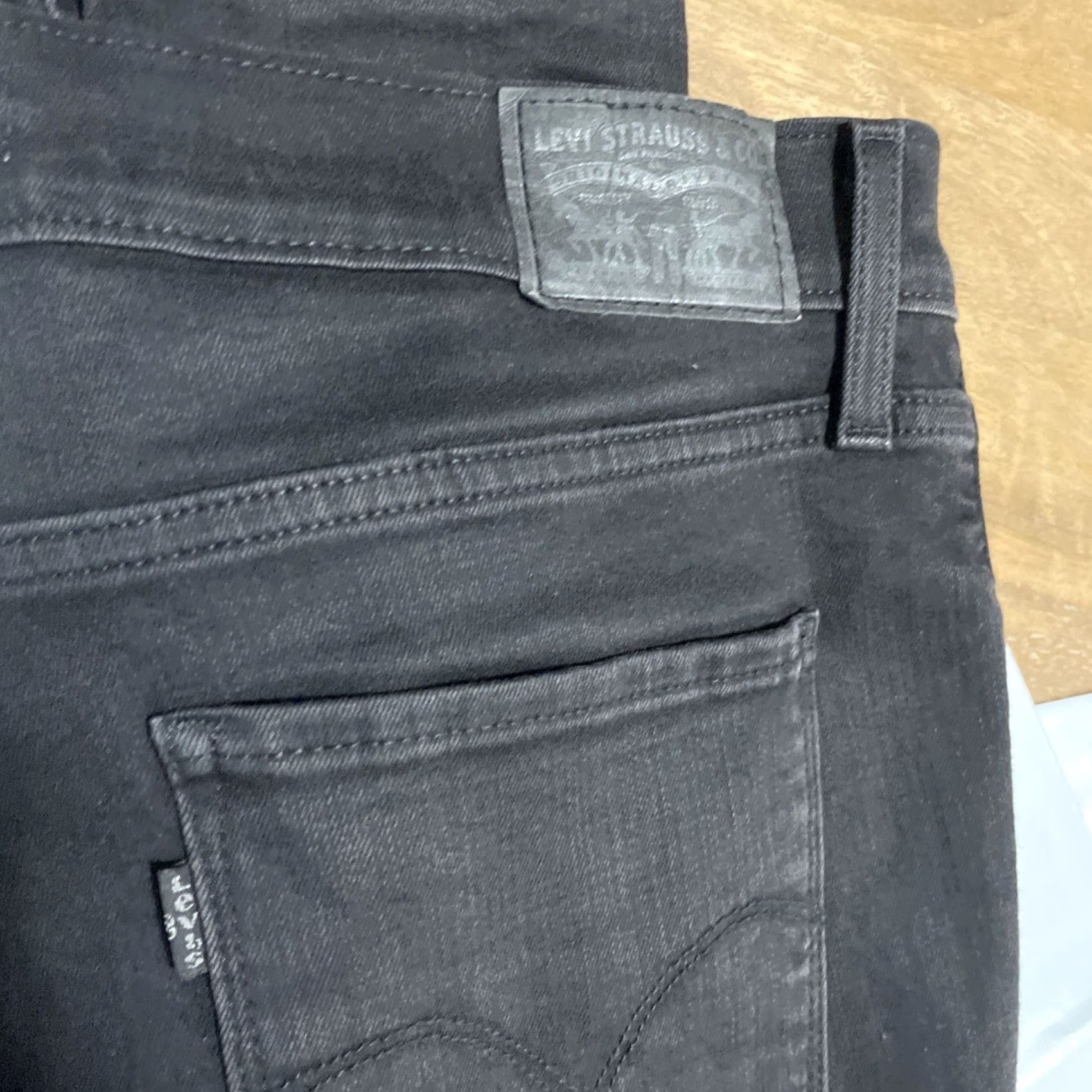 Levi's LEVI’S 720 HIGH RISE SUPER SKINNY Jeans Women Black Distressed Denim Size 32x28 Regular Stretch Pocket 5-Pocket City Size 24" / US 00 / IT 34 - 5 Thumbnail