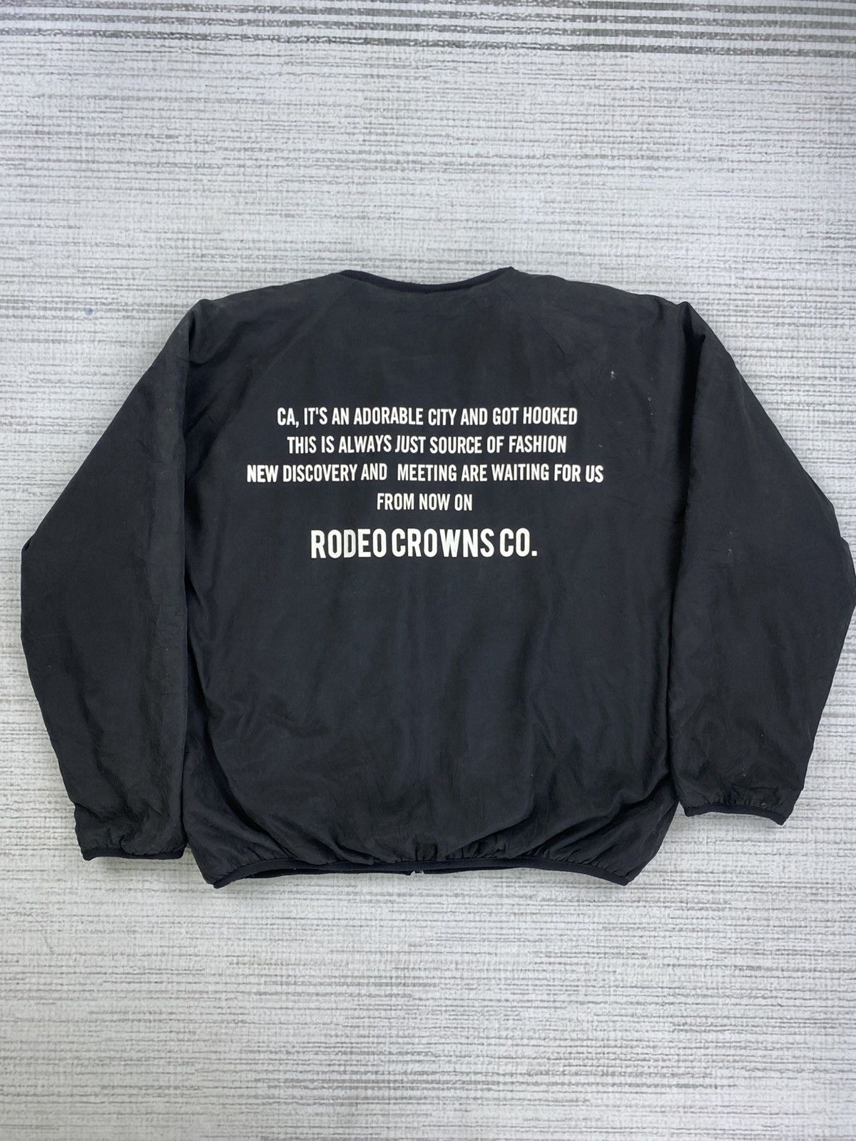 Japanese Brand × Vintage Vintage Rodeo Crown Reversible Fleece Black Jacket Size US L / EU 52-54 / 3 - 1 Thumbnail